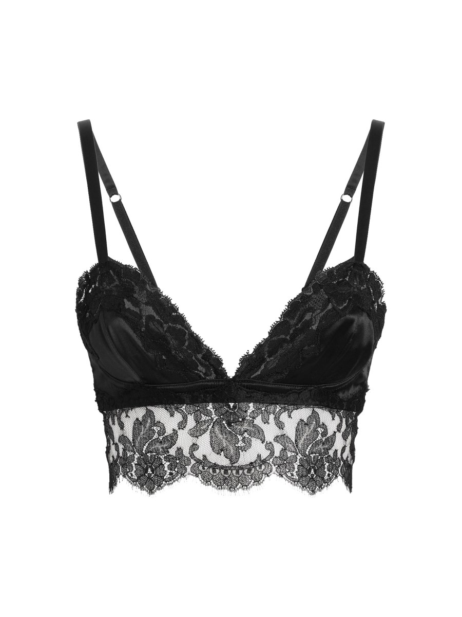 TOP BRALETTE IN RASO E PIZZO