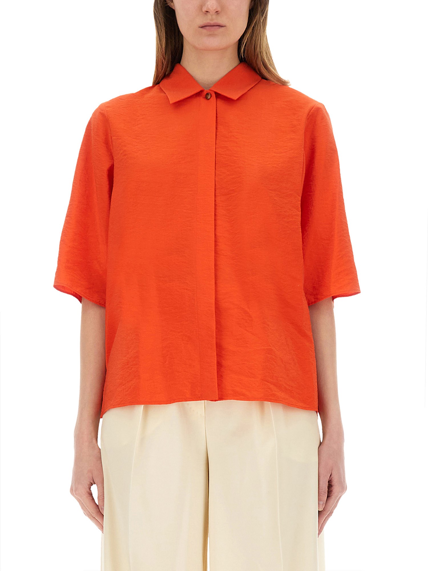 ALYSI SILK CANVAS SHIRT 