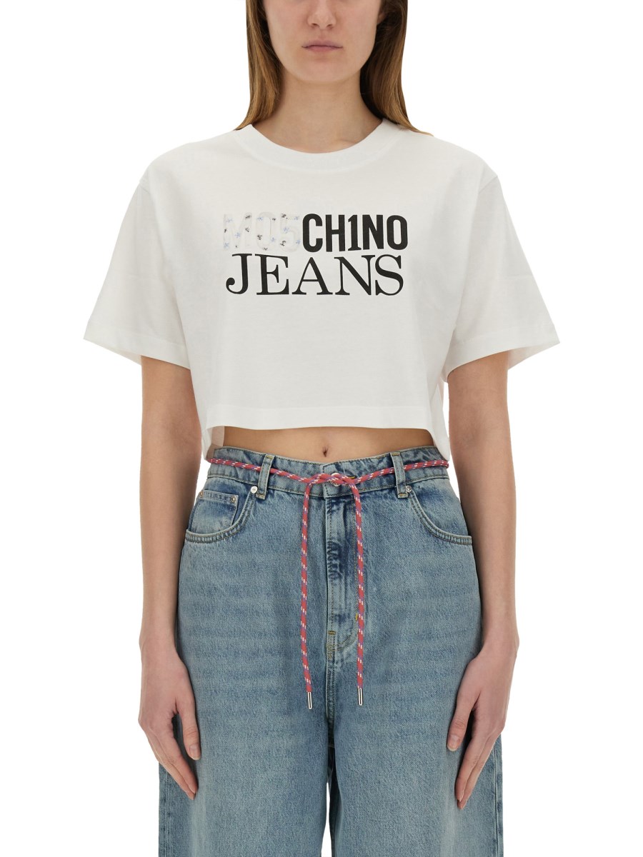 T-SHIRT CROPPED CON LOGO