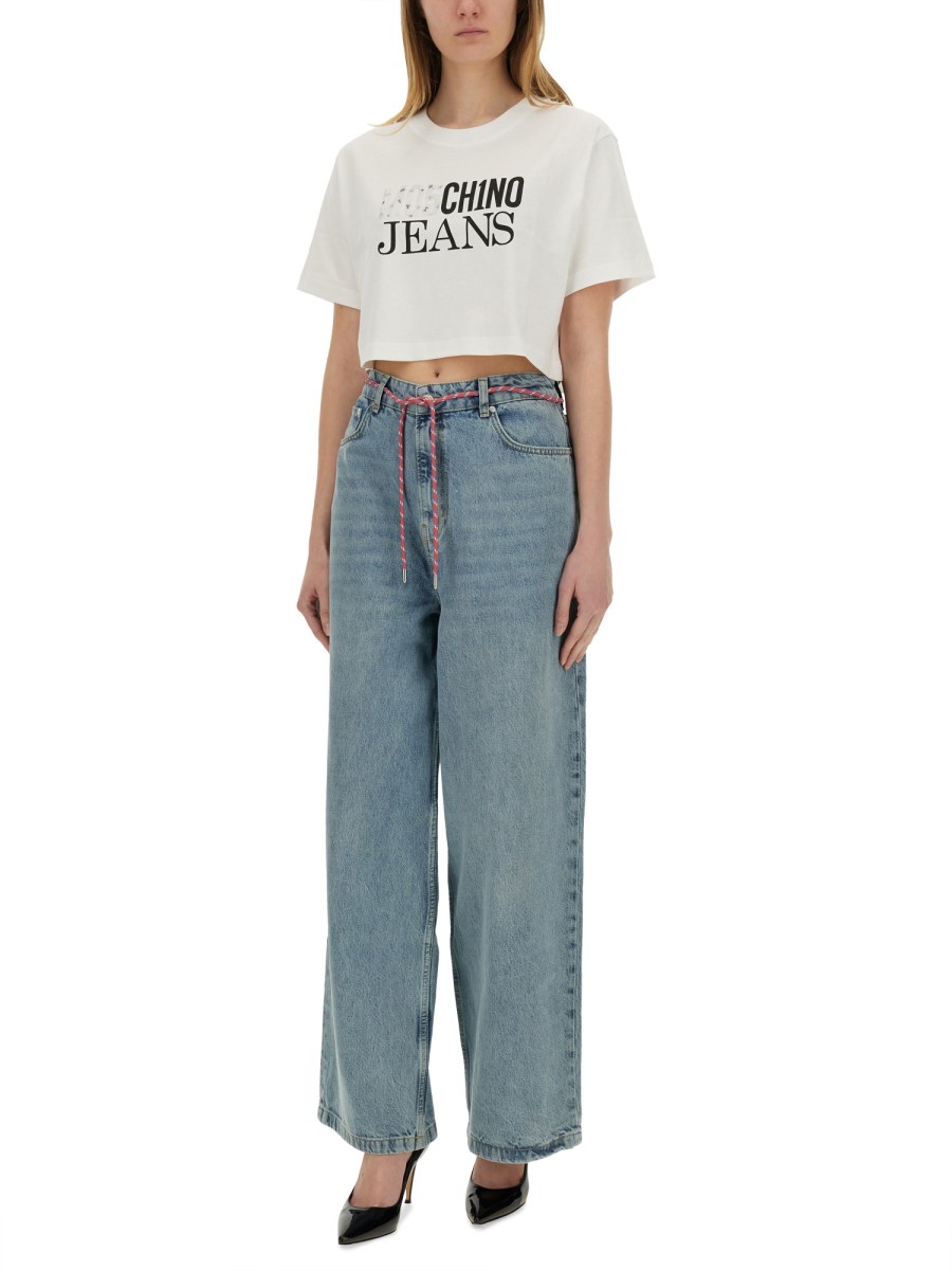 T-SHIRT CROPPED CON LOGO