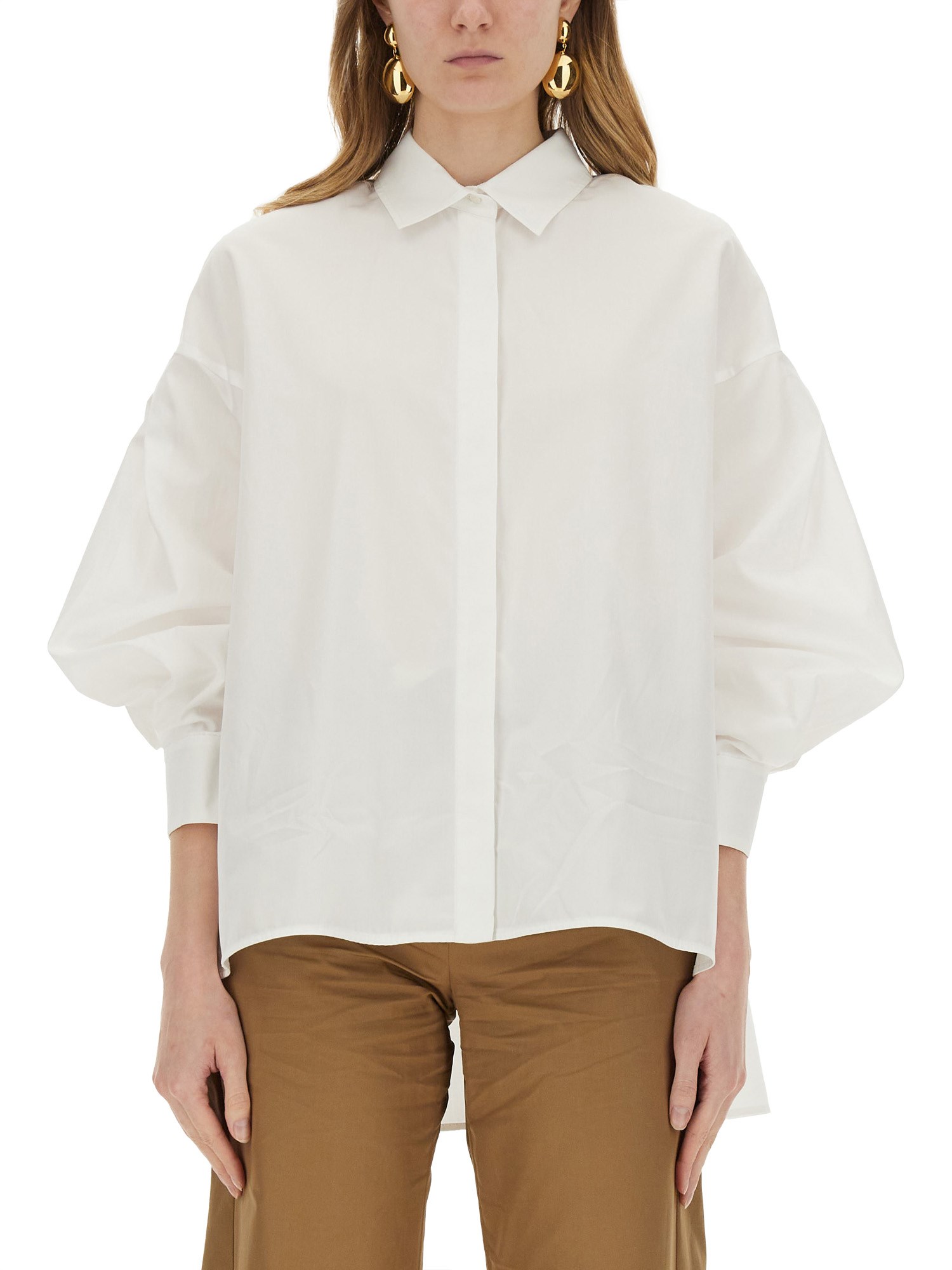 S Max Mara Wide Shirt "marika" In White