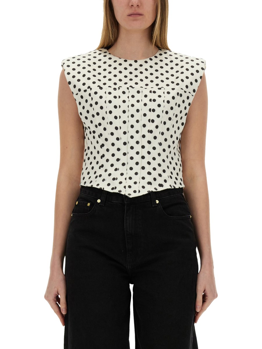 TOP CON CORSETTO POLKA-DOT