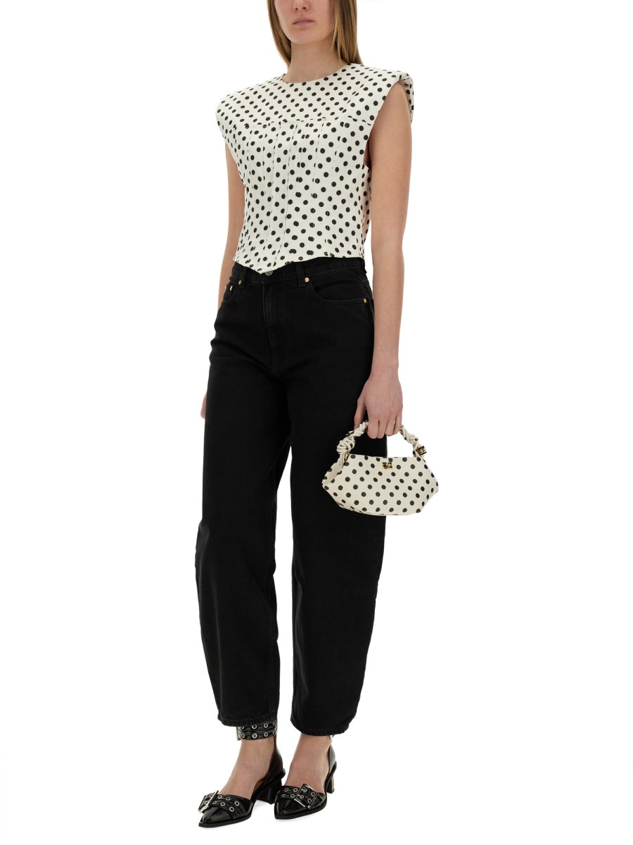 TOP CON CORSETTO POLKA-DOT