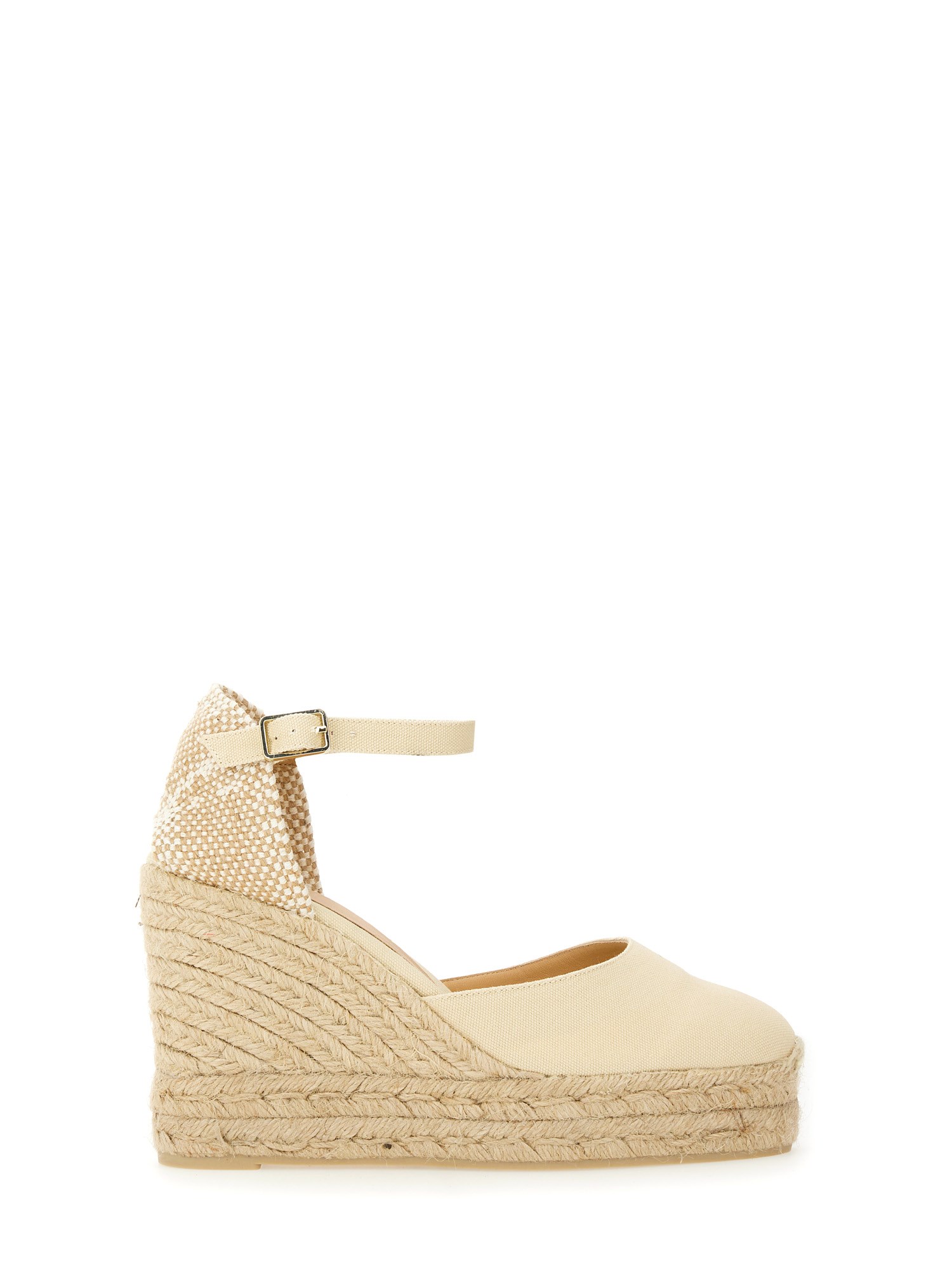 Castaã±er 80mm Ankle-strap Wedge Espadrilles In Ivory