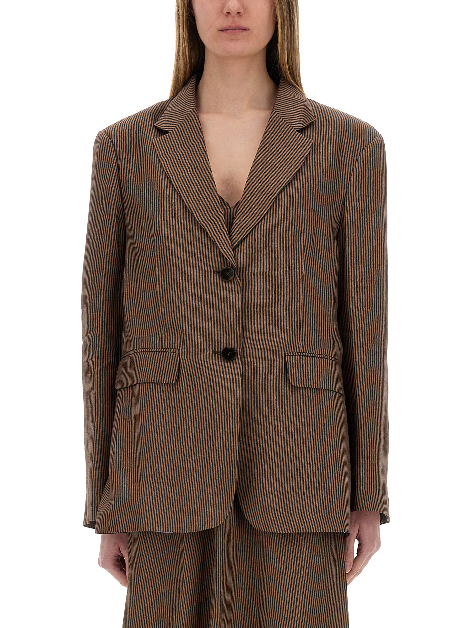 ALYSI "MICRO STRIPES" BLAZER 
