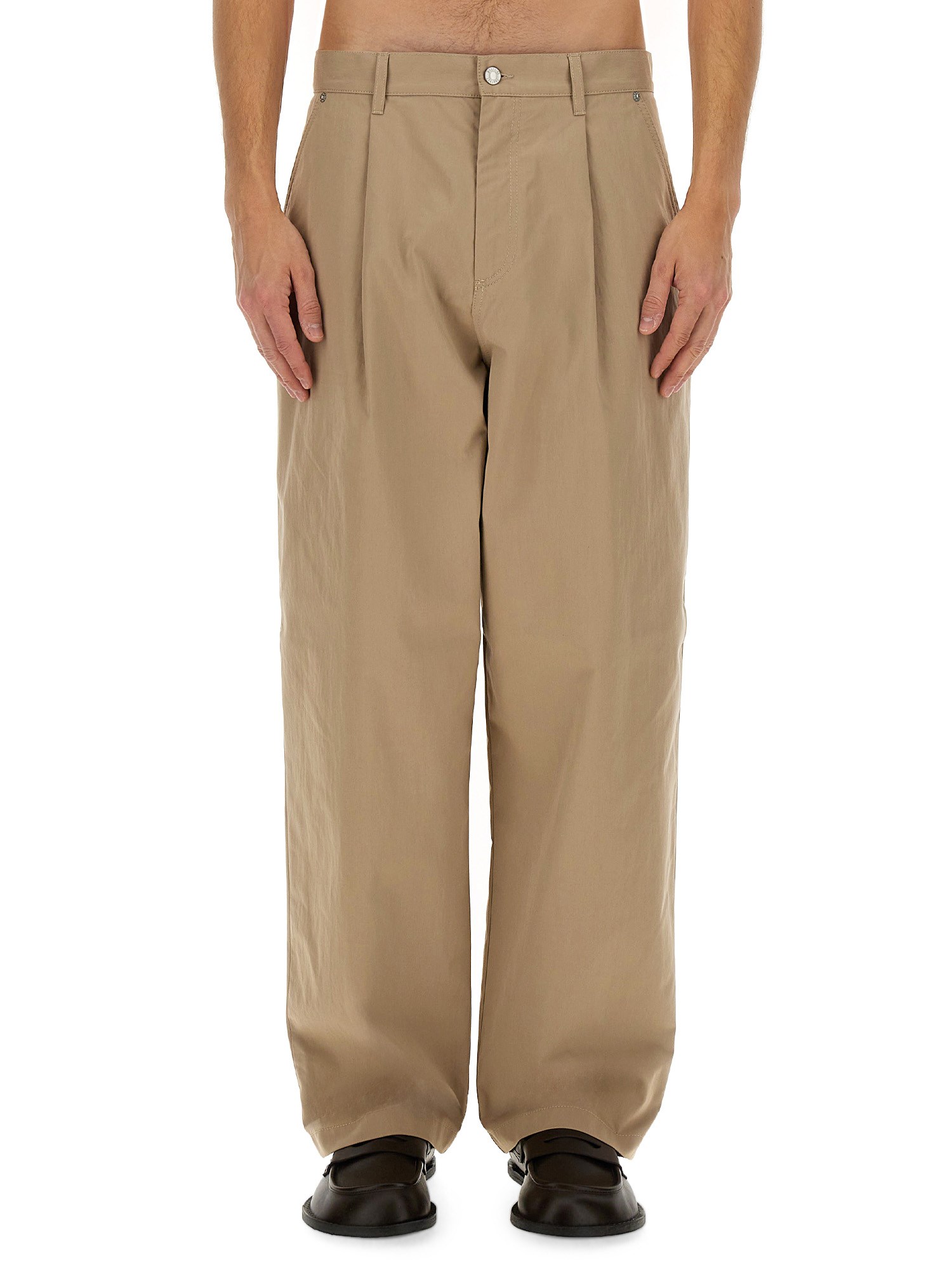 moschino pantalone in misto cotone