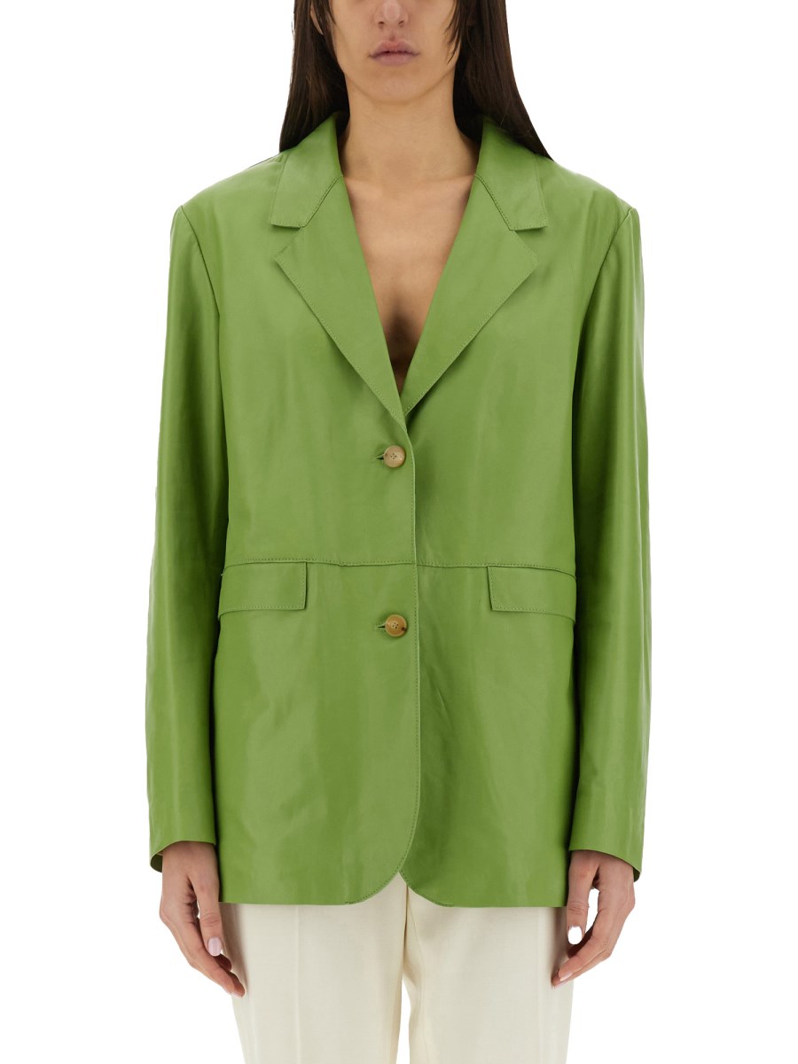 BLAZER OVERSIZE IN PELLE