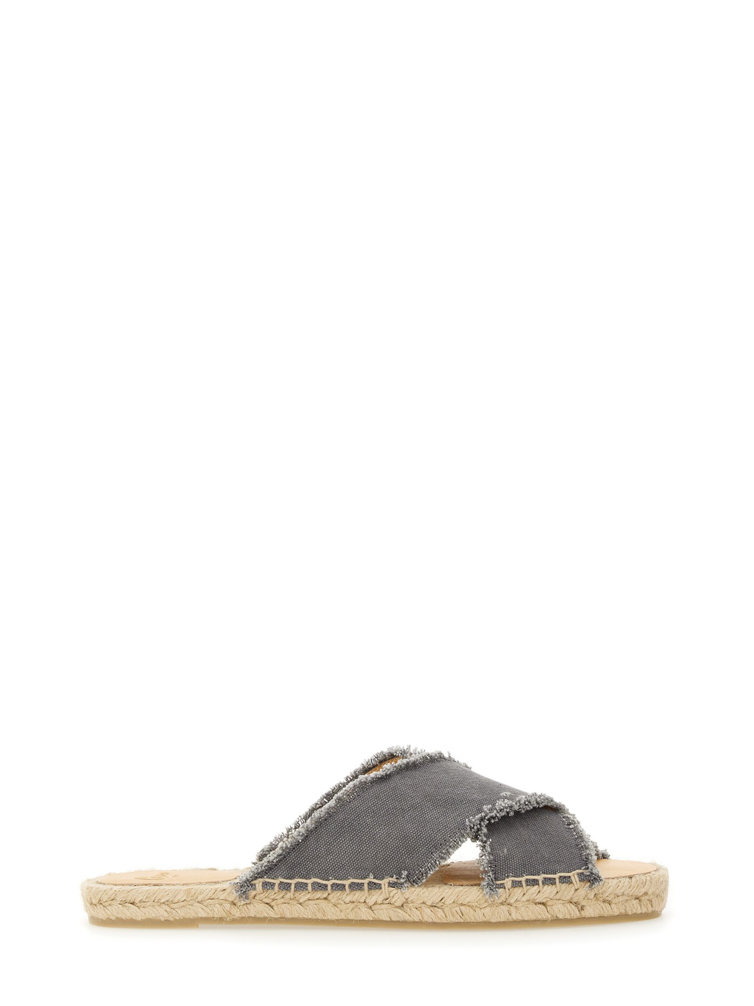 Shop Castaã±er Sandal "palmera" In Grey