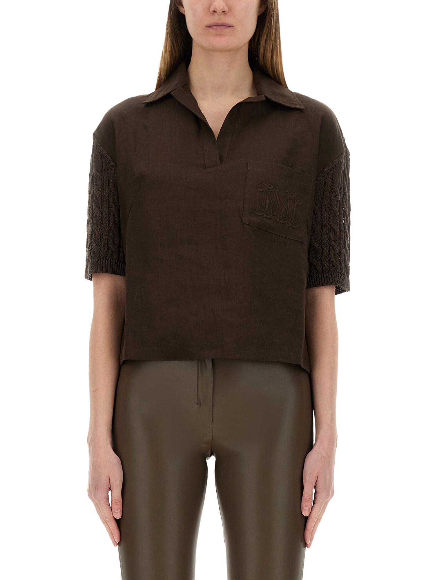 Max Mara Pavidia Oberteil In Black