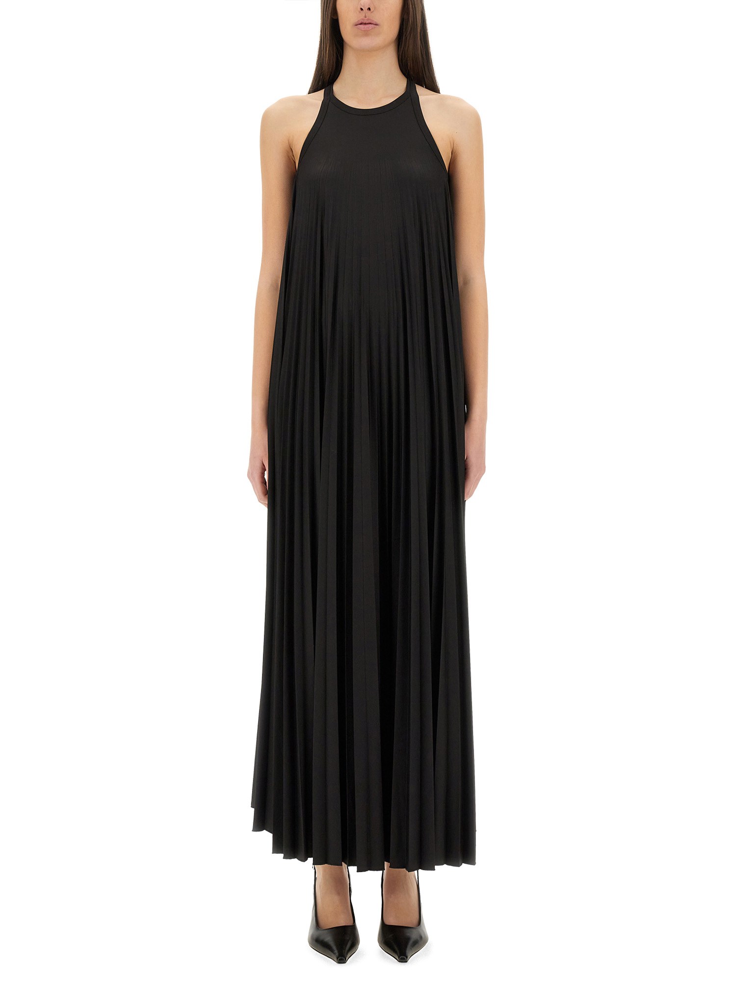 Sportmax Knee Length Dress Open Back In Black