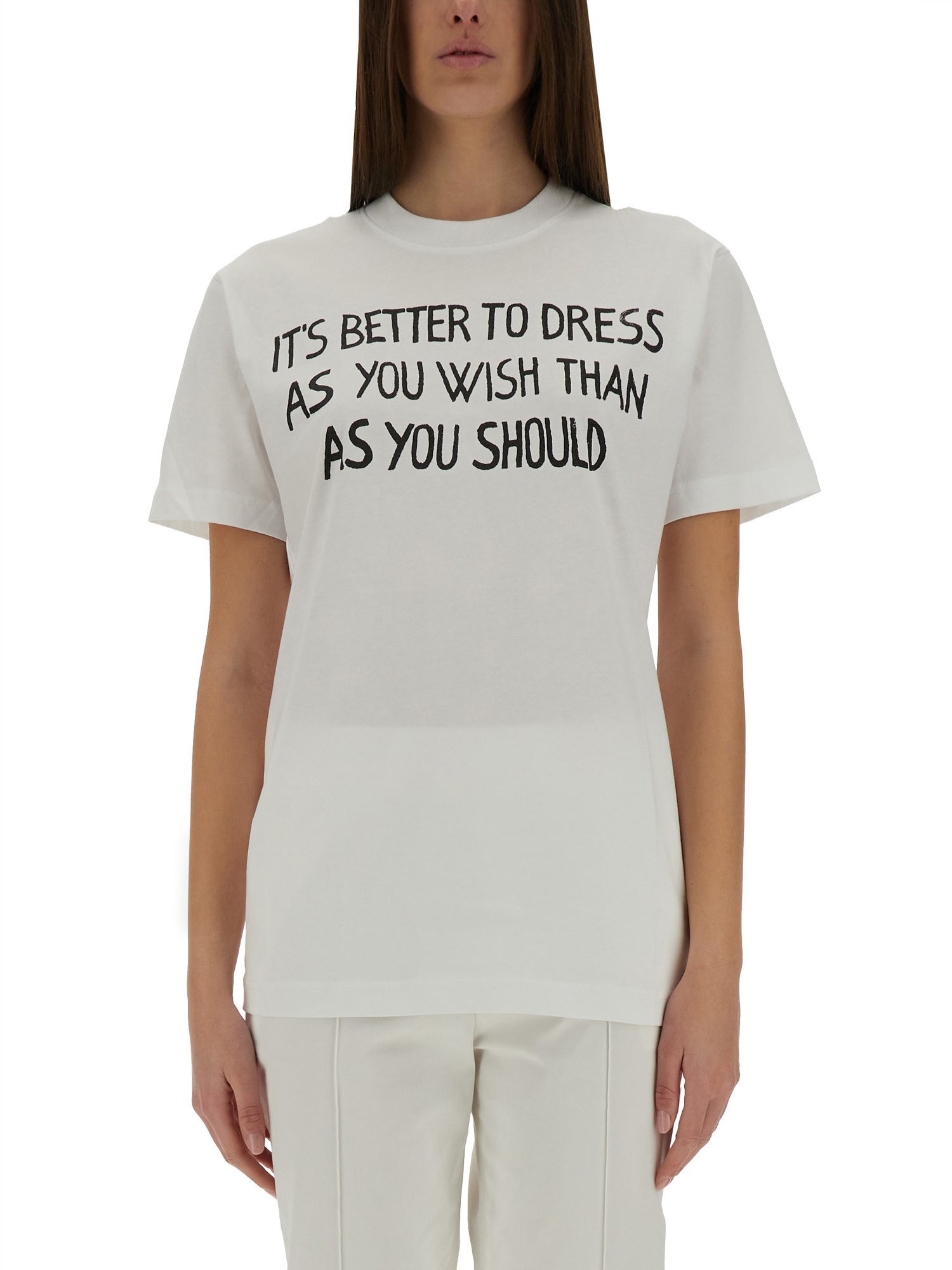 Moschino T-shirt With Lettering Print In White