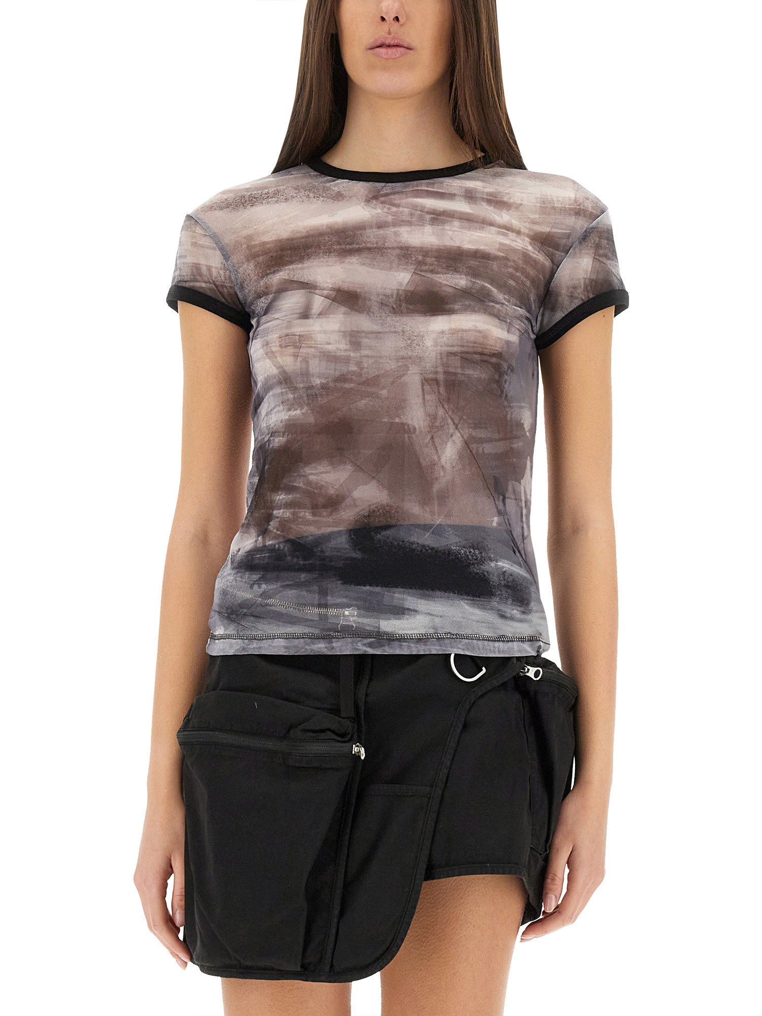 Shop Helmut Lang Slim Fit T-shirt In Grey