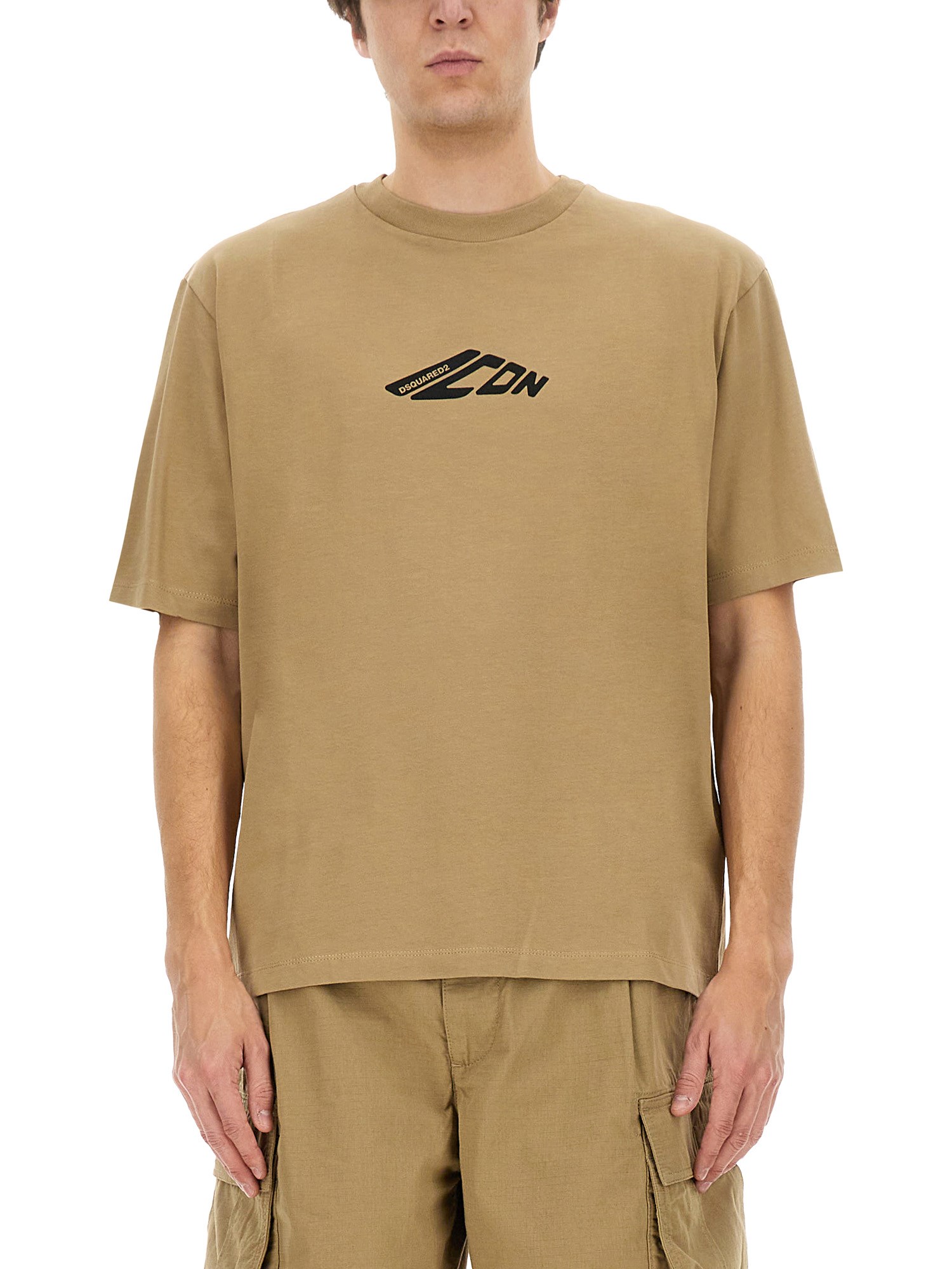 Dsquared2 Dsquared Men "icon New Generation Loose Fit" T-shirt In Military Green