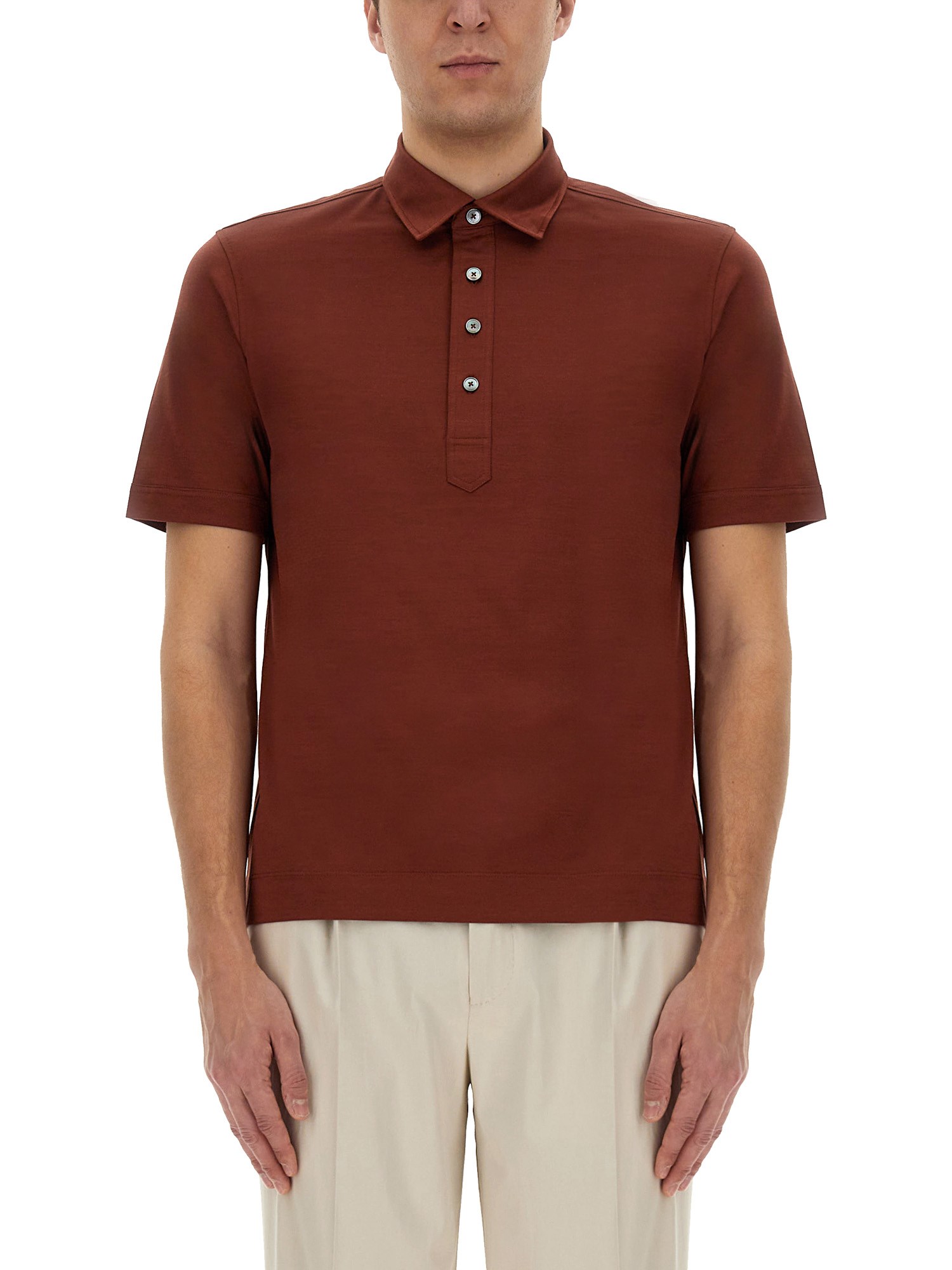 ZEGNA PREMIUM COTTON POLO SHIRT 