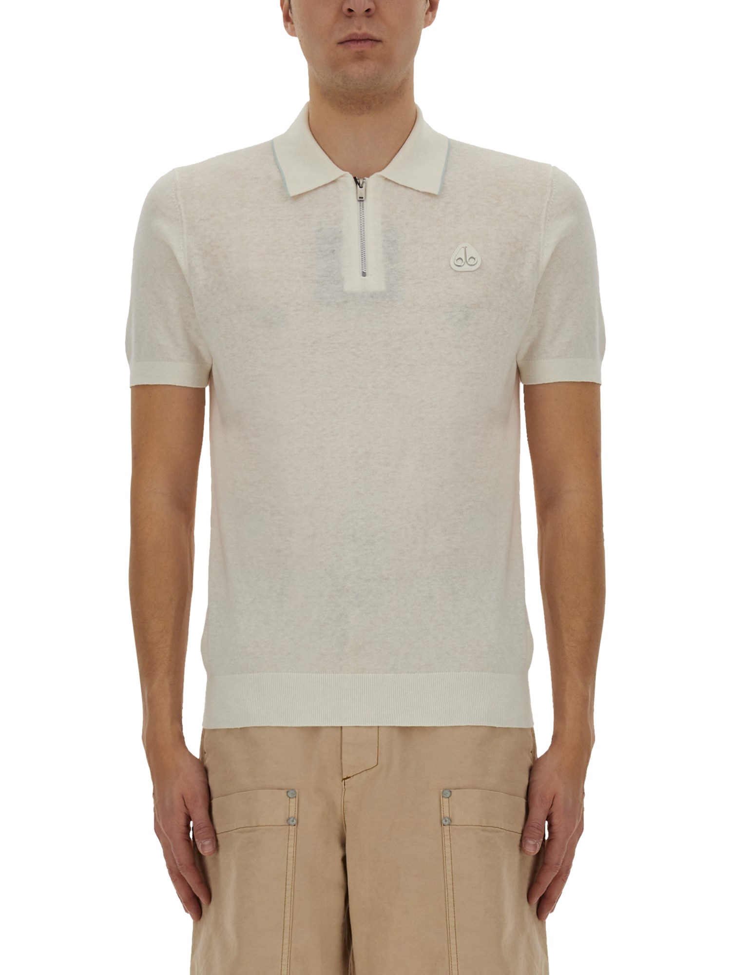 Moose Knuckles Men's Polo Pavilion T-shirt In White