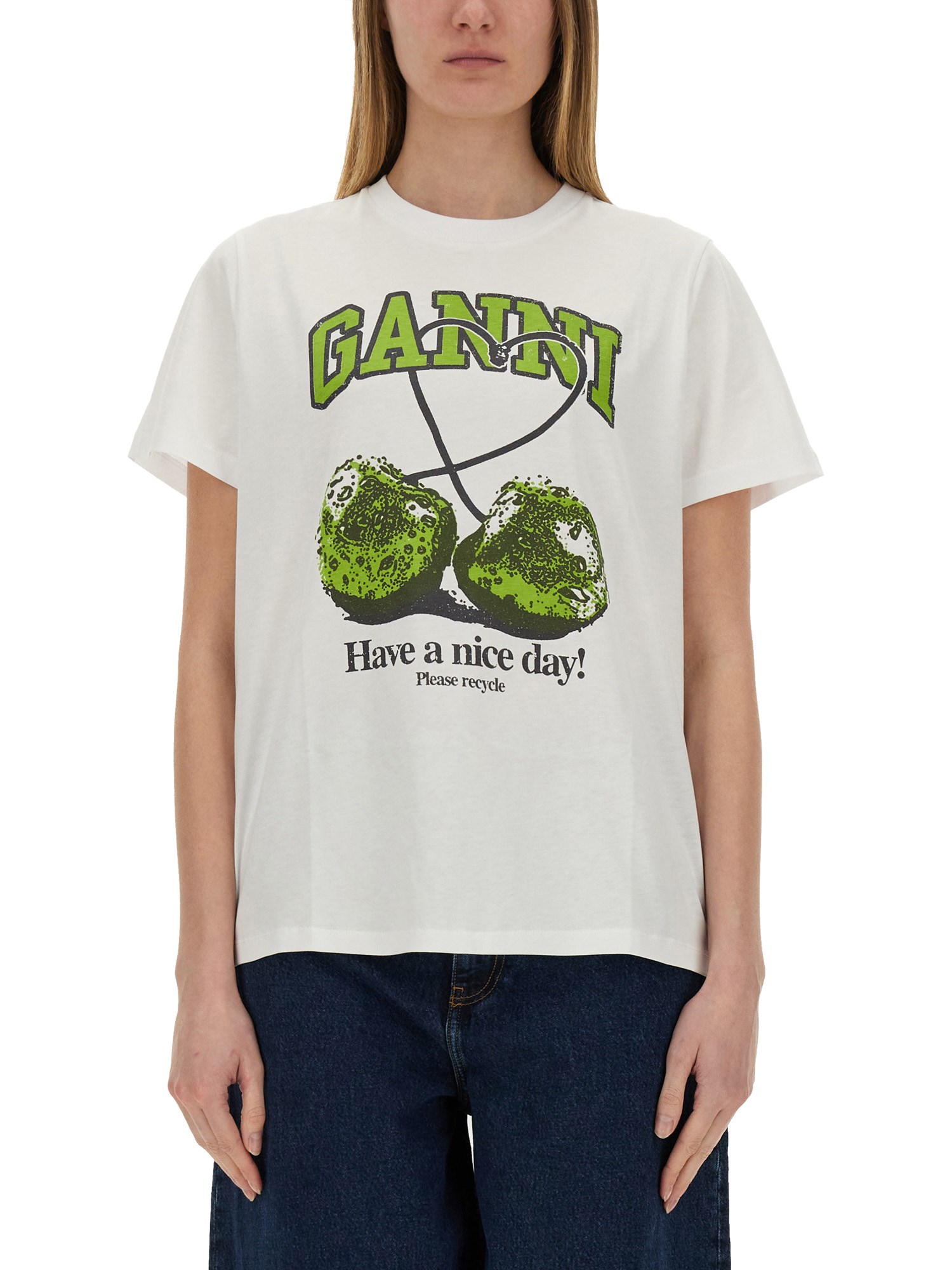ganni t-shirt "cherry"