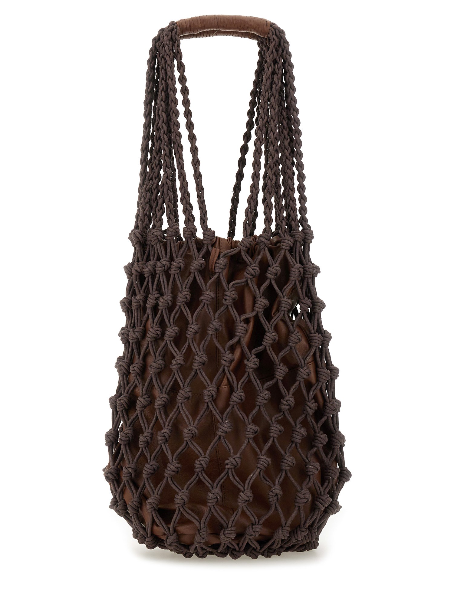 Alysi Schultertasche In Netzoptik In Brown