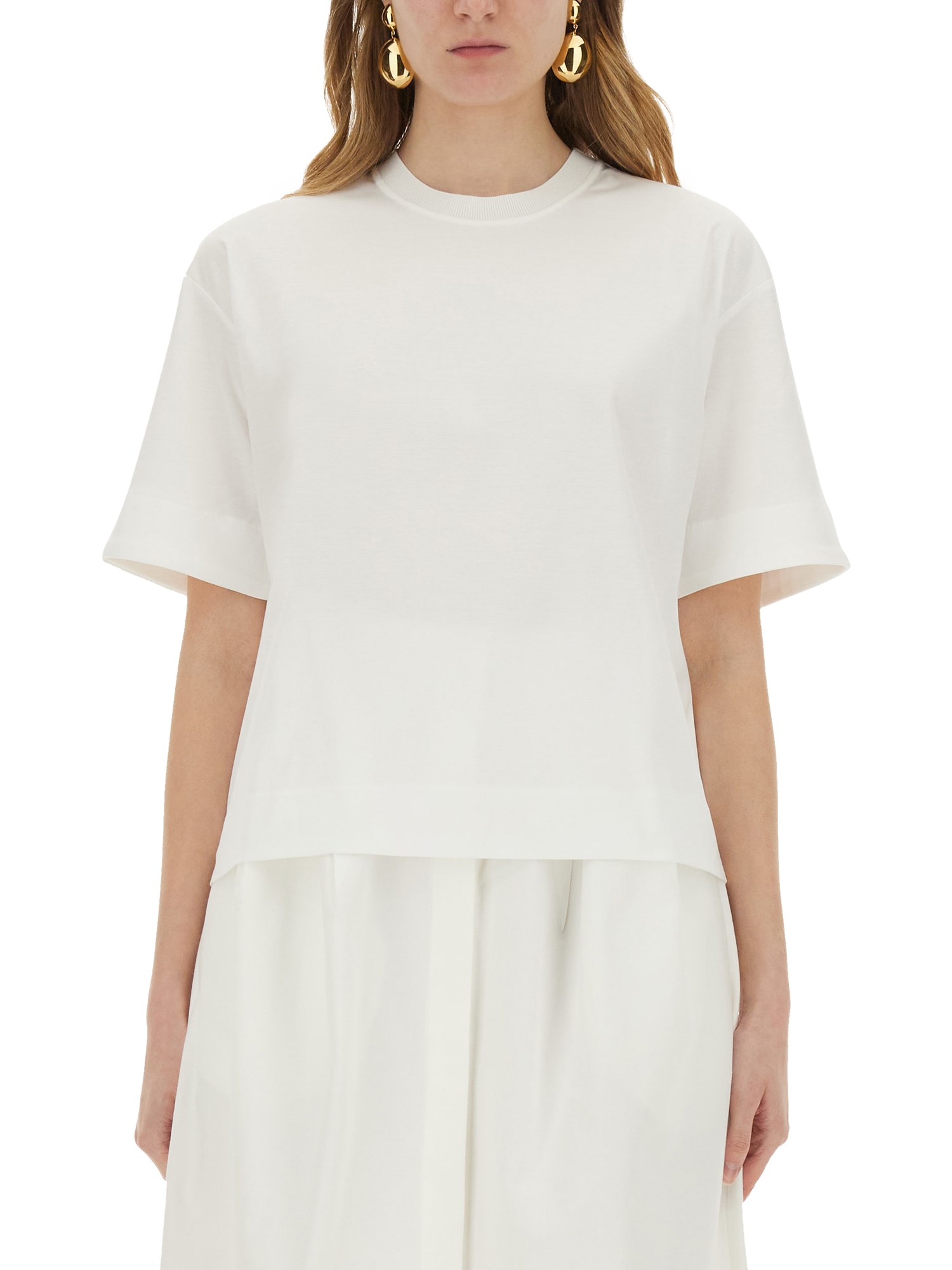Max Mara Wide-leg Trousers In Jersey In White