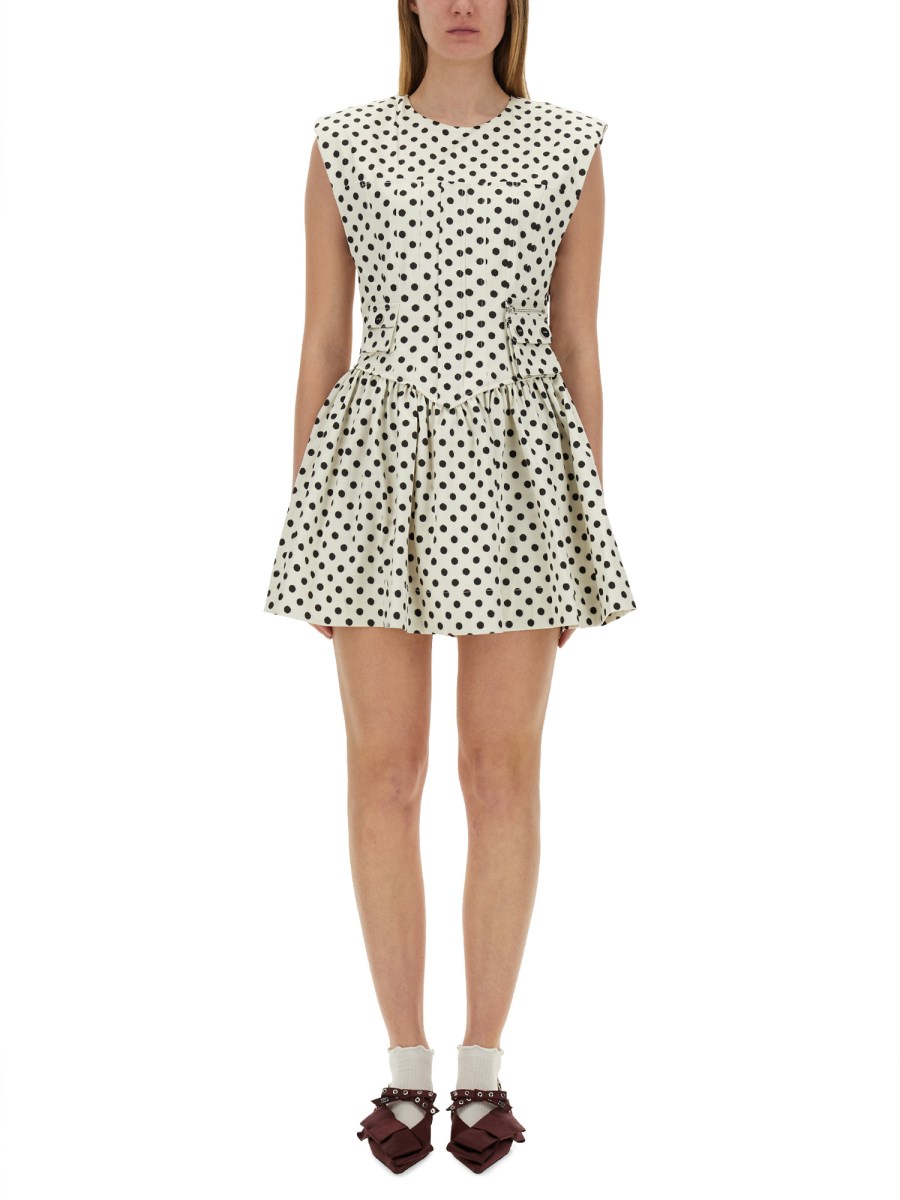 ABITO MINI CON CORSETTO POLKA-DOT