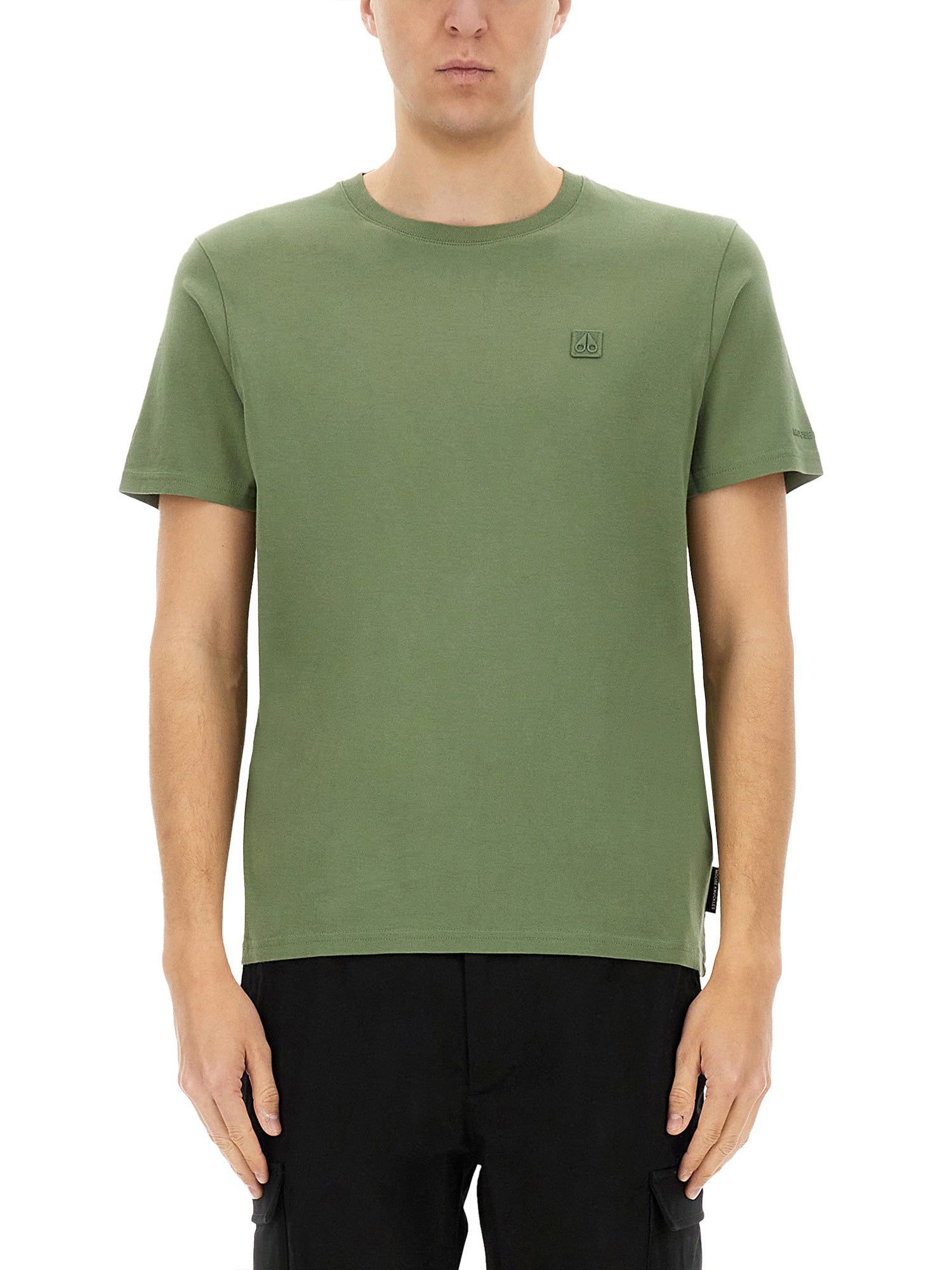 Moose Knuckles "duluth" Crew Neck T-shirt In Green
