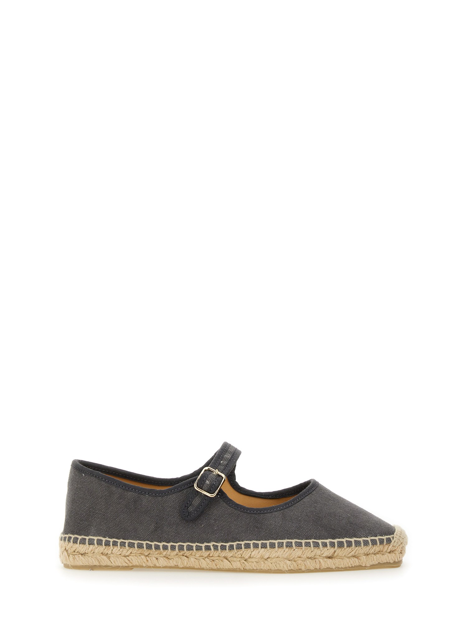 Shop Castaã±er Espadrille "padua" In Grey