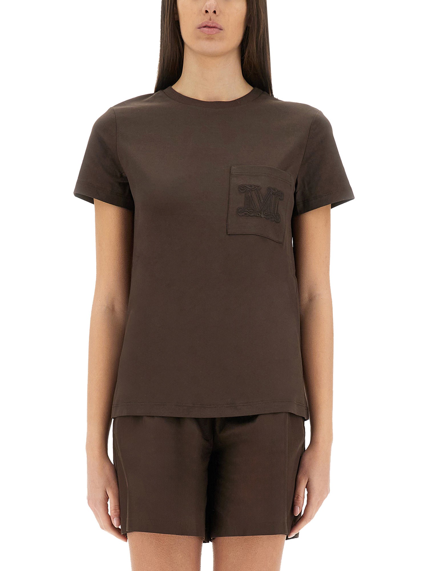Max Mara T-shirt And Polo Shirt In Brown