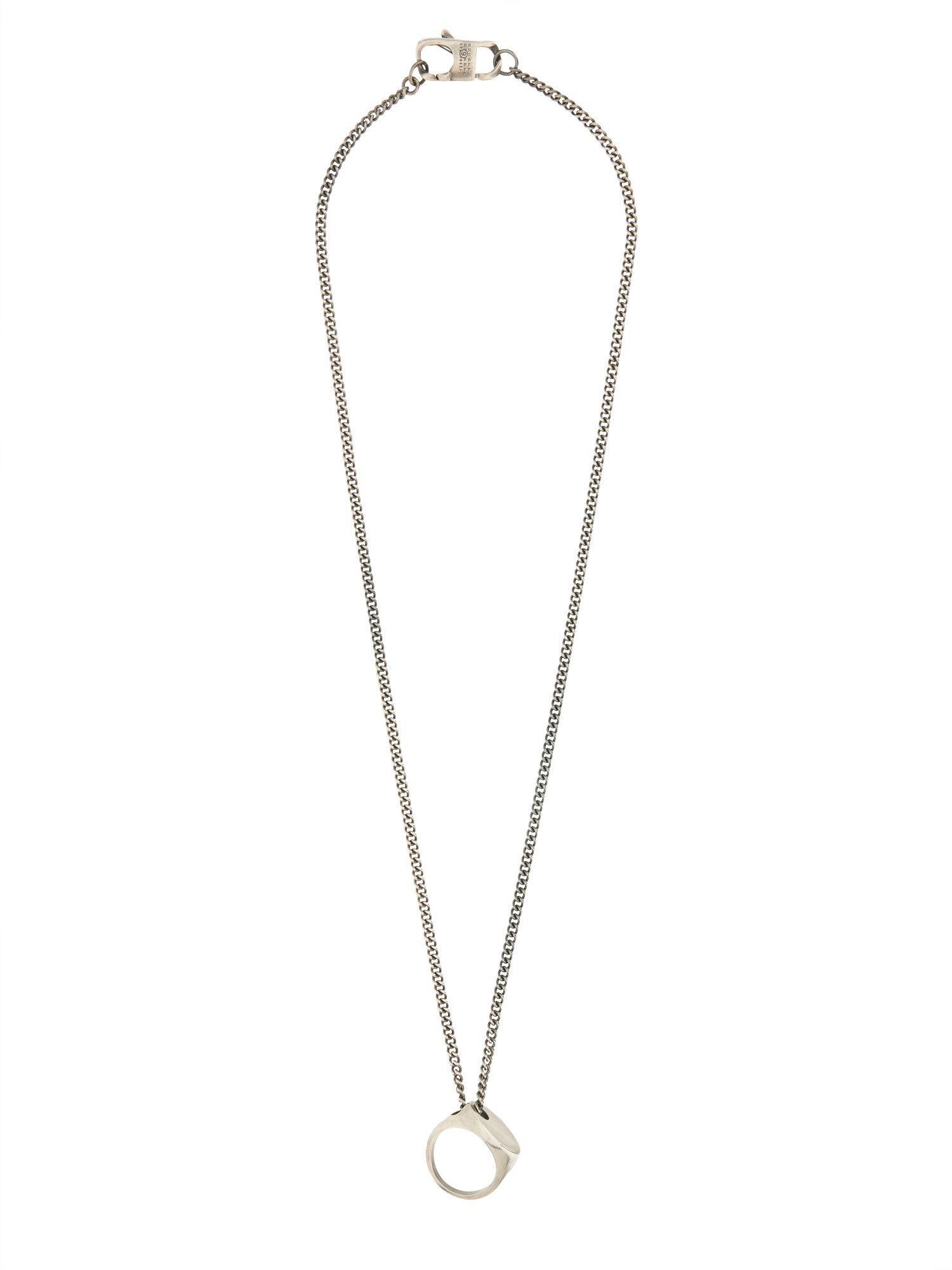 Shop Mm6 Maison Margiela Necklace With Ring