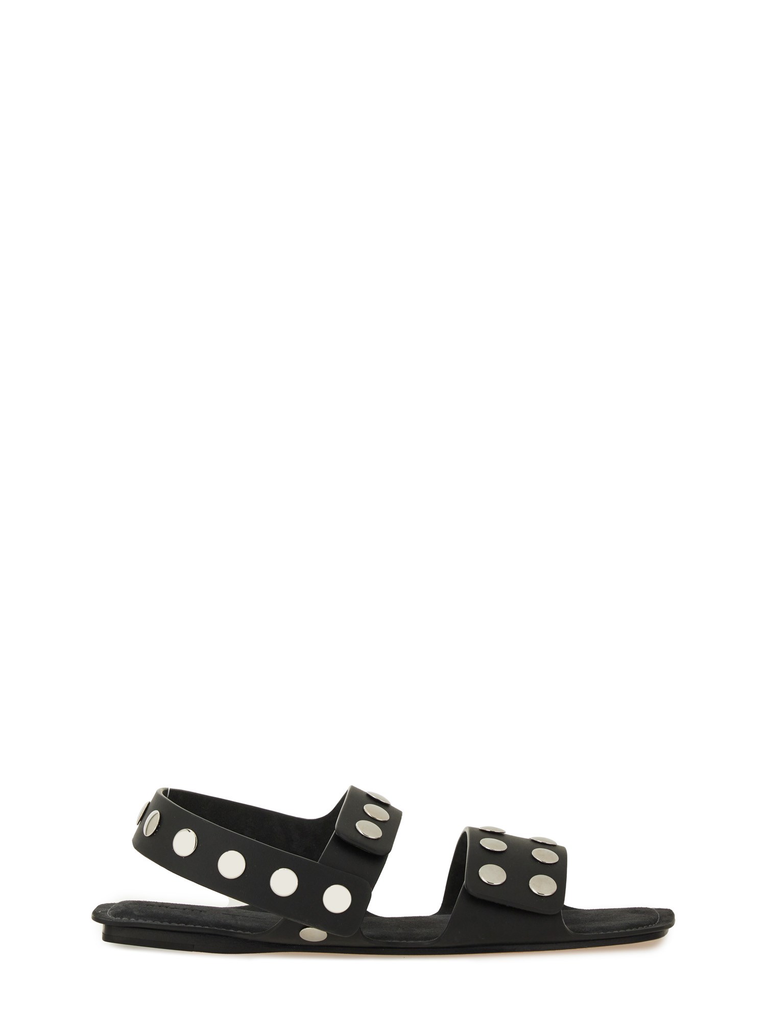 Khaite Boden Silver Studded Leather Sandals