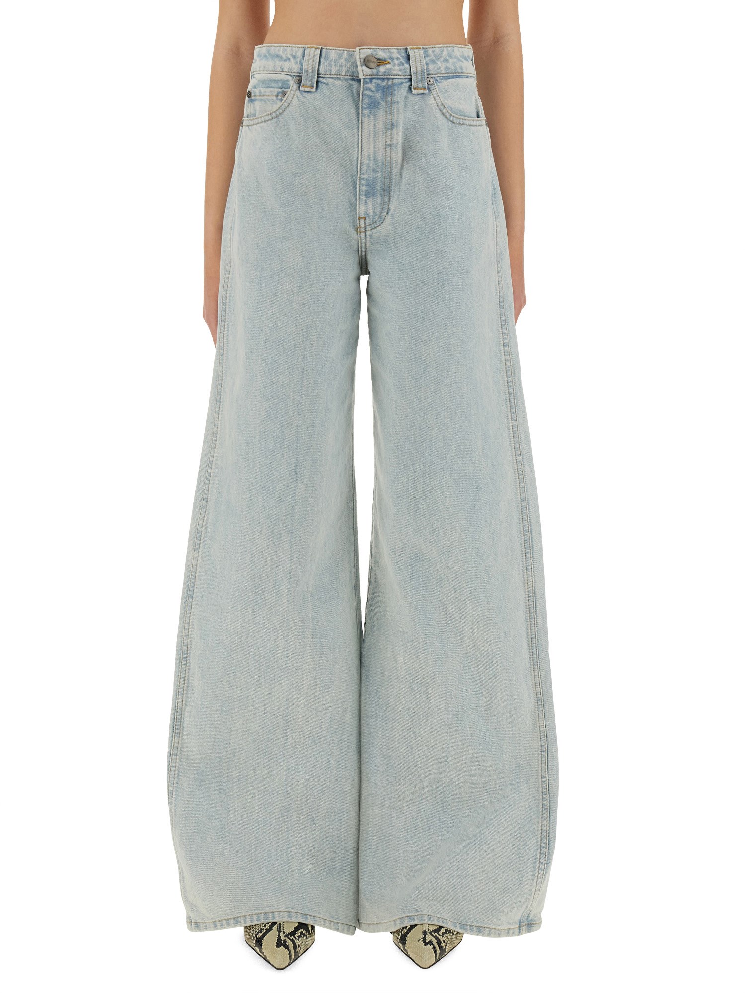 Khaite Light Blue Denim Dane Jeans<br/> In Blue