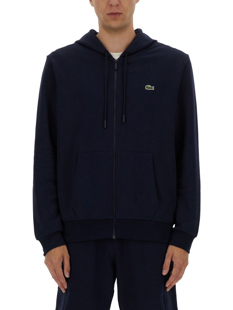 FELPA CON CAPPUCCIO E ZIP