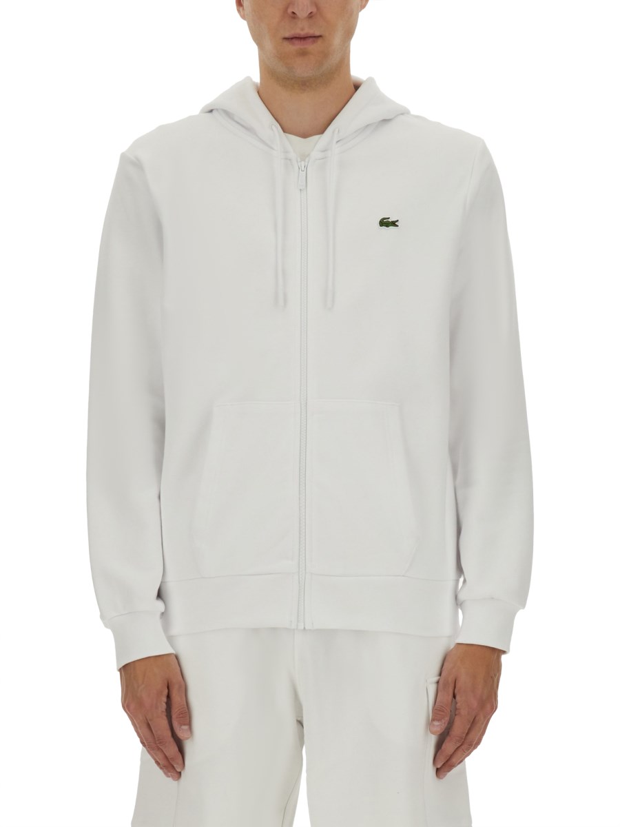 FELPA CON CAPPUCCIO E ZIP