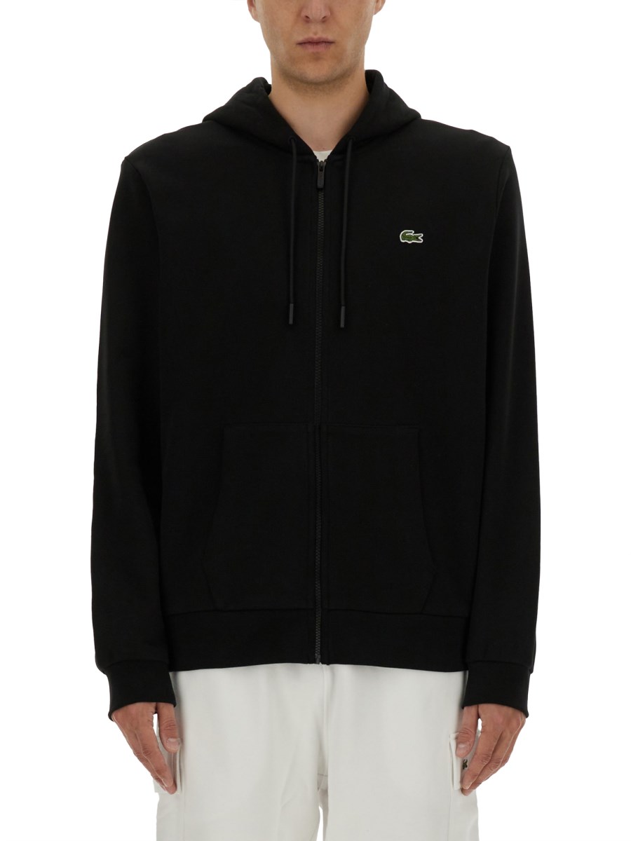 FELPA CON CAPPUCCIO E ZIP