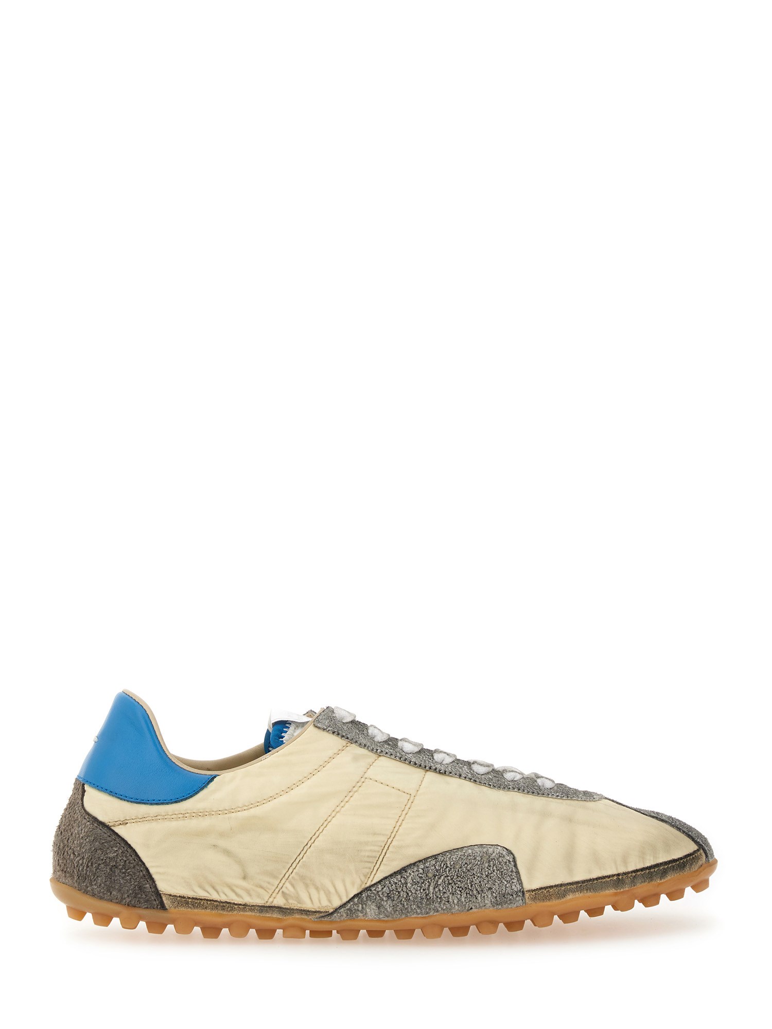 Maison Margiela Sprinters Low Top Sneakers With Dirty Effect In Multicolour