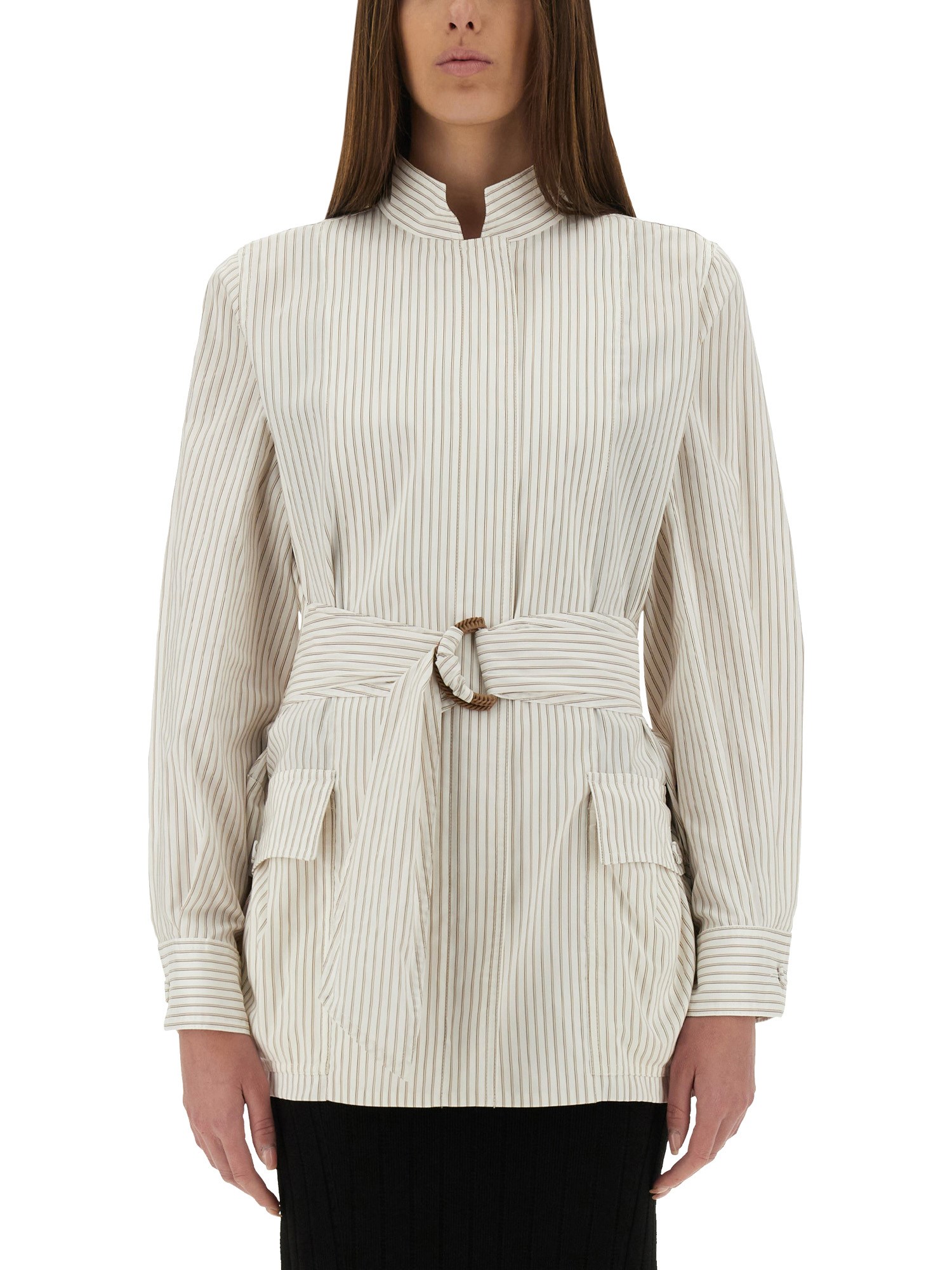 Fendi Contrasting Striped Cotton-silk Blouson