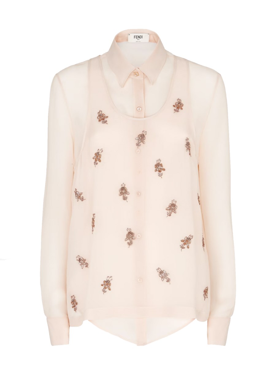 TOP IN GEORGETTE RICAMATA