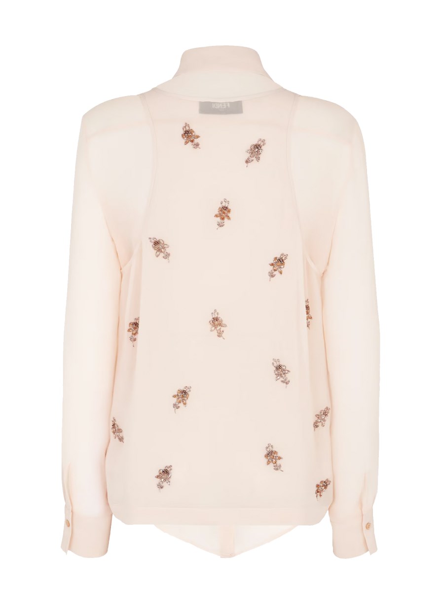 TOP IN GEORGETTE RICAMATA
