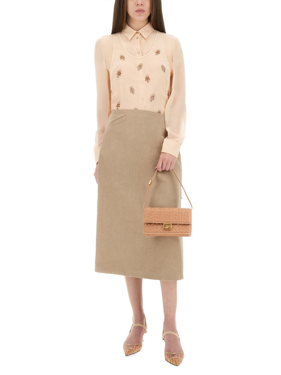 TOP IN GEORGETTE RICAMATA