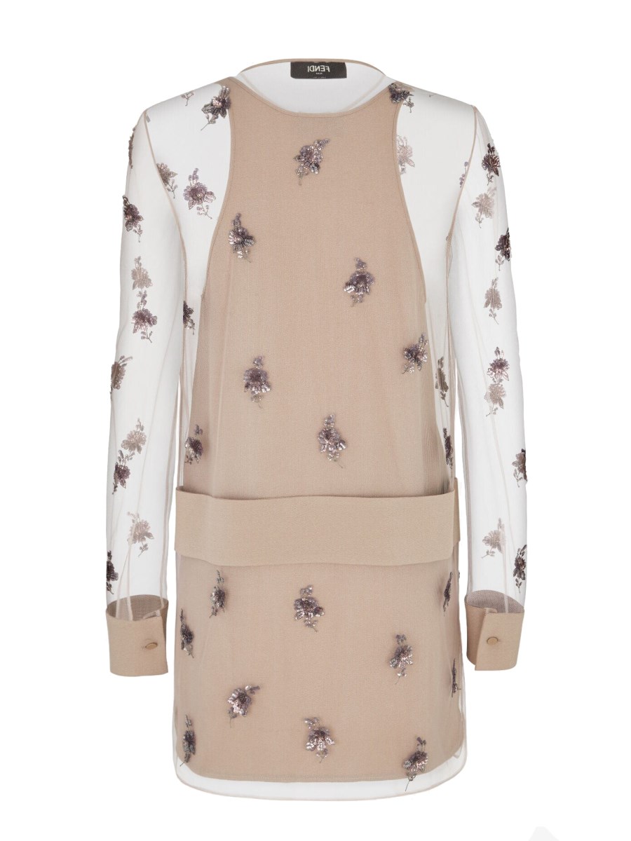 ABITO IN TULLE CON RICAMI