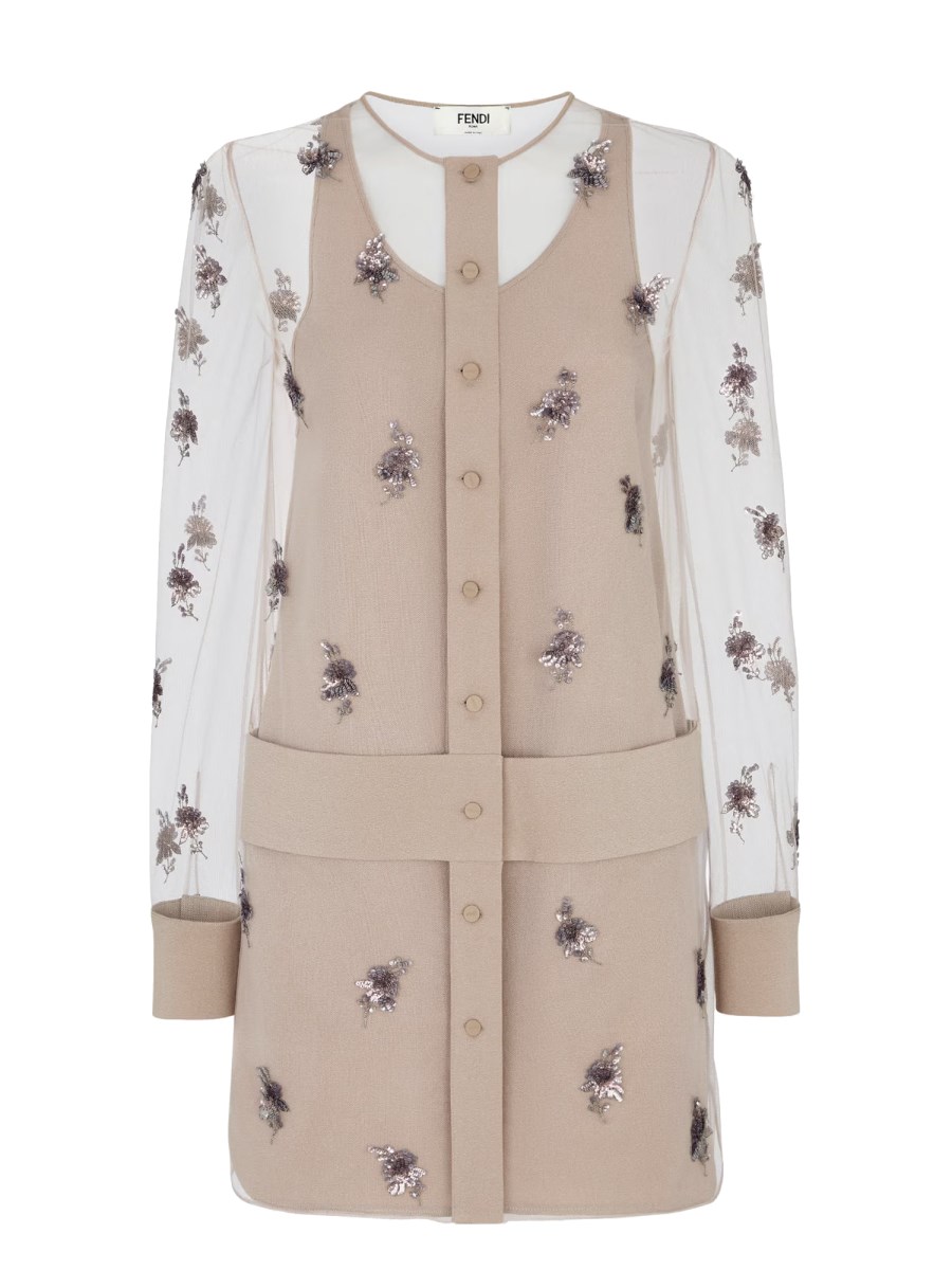 ABITO IN TULLE CON RICAMI