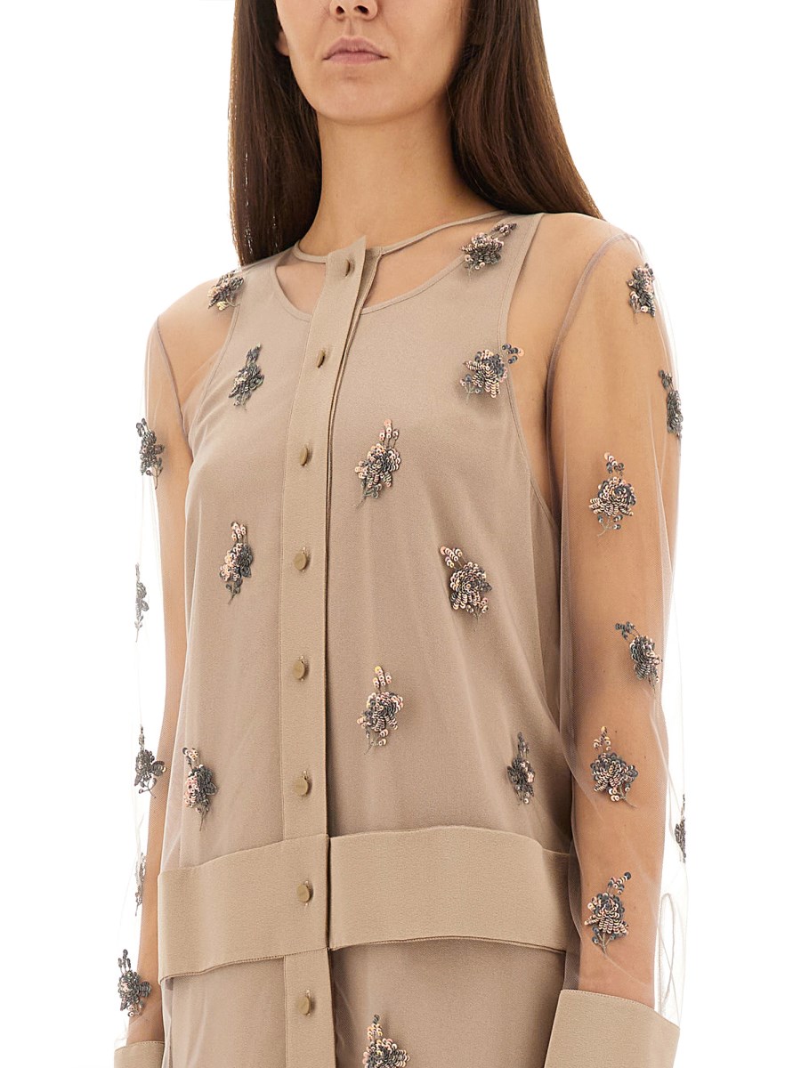 ABITO IN TULLE CON RICAMI