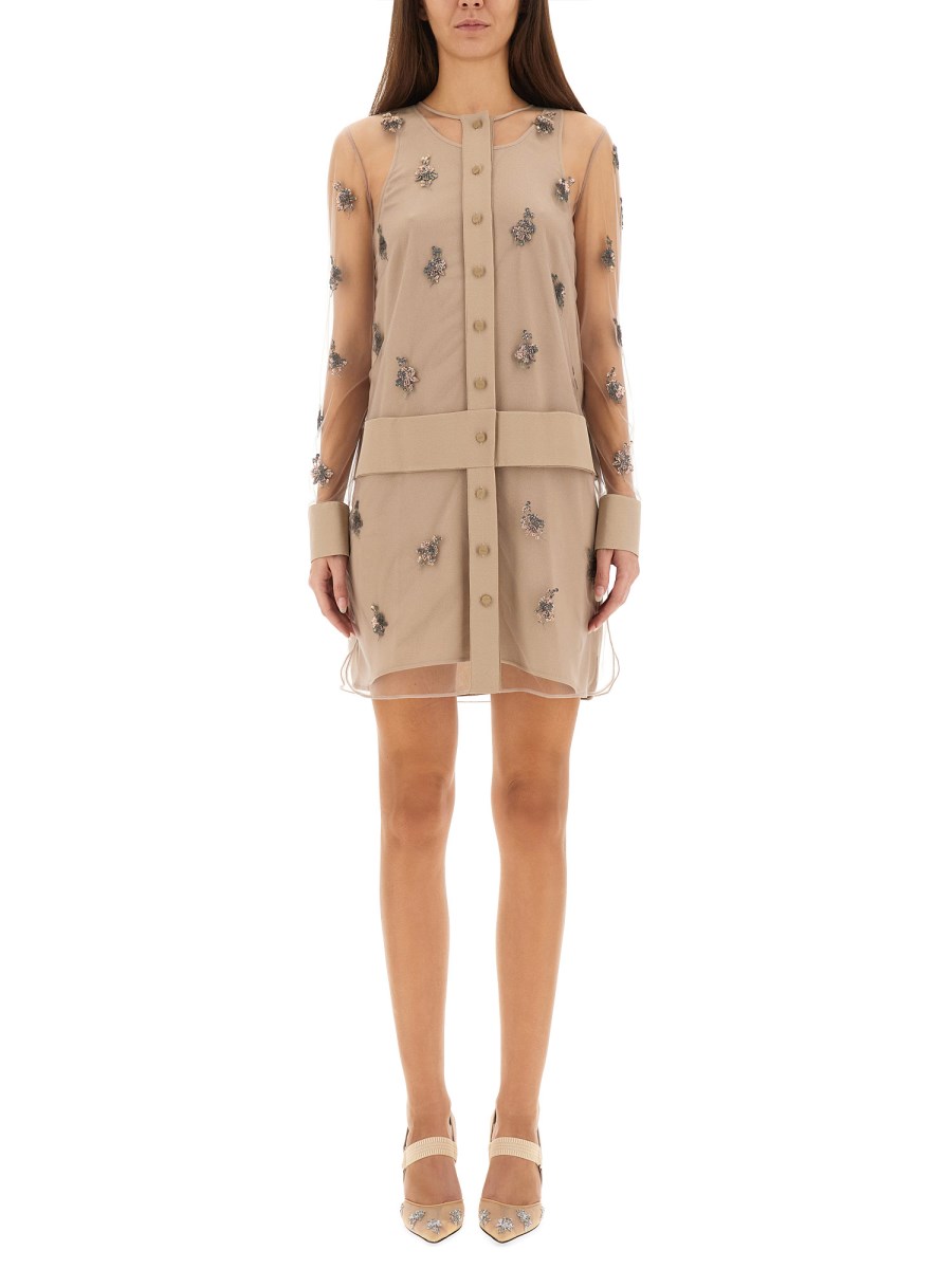 ABITO IN TULLE CON RICAMI