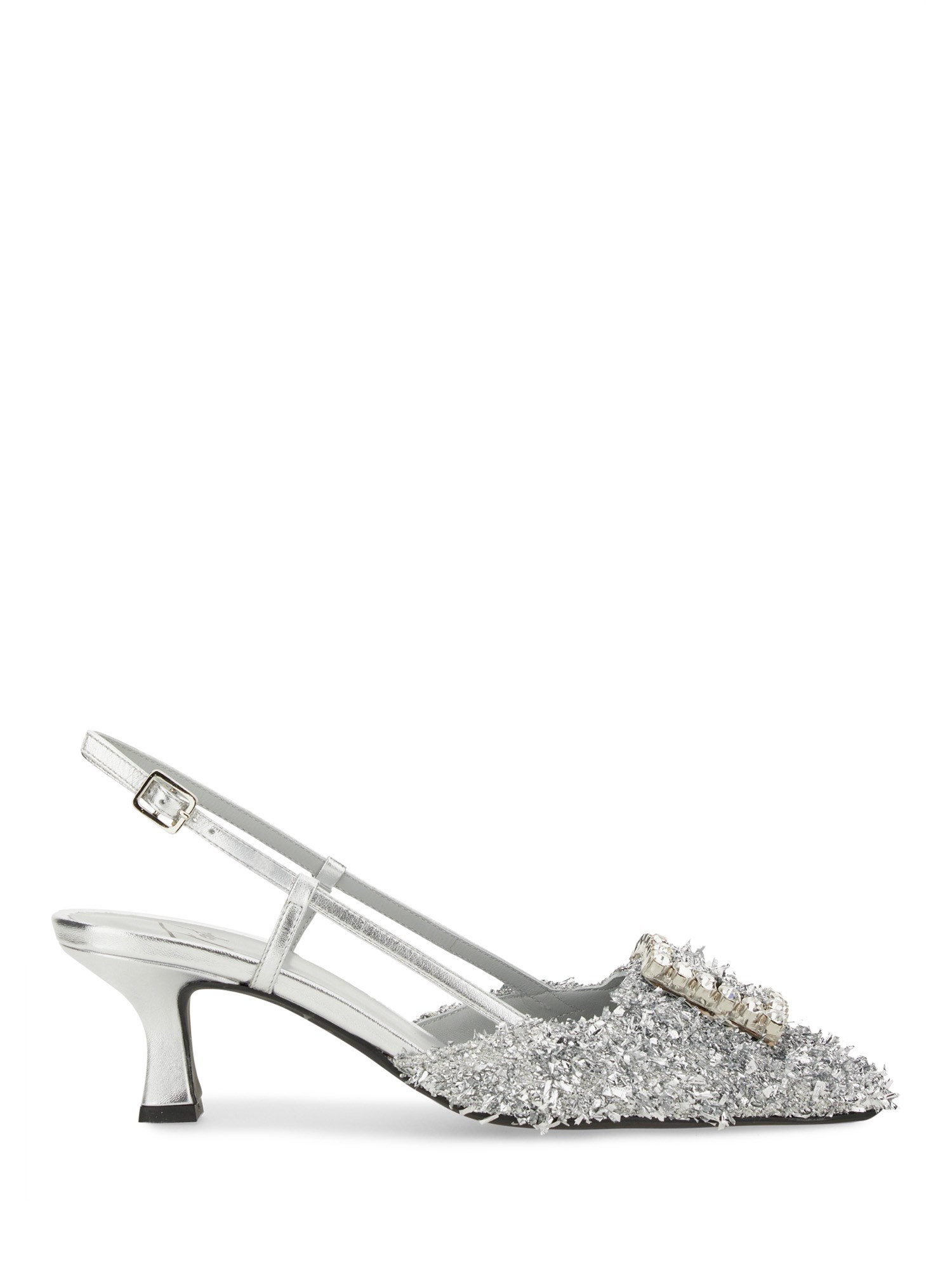 Shop Roberto Festa Slingback "stefy" In Silver