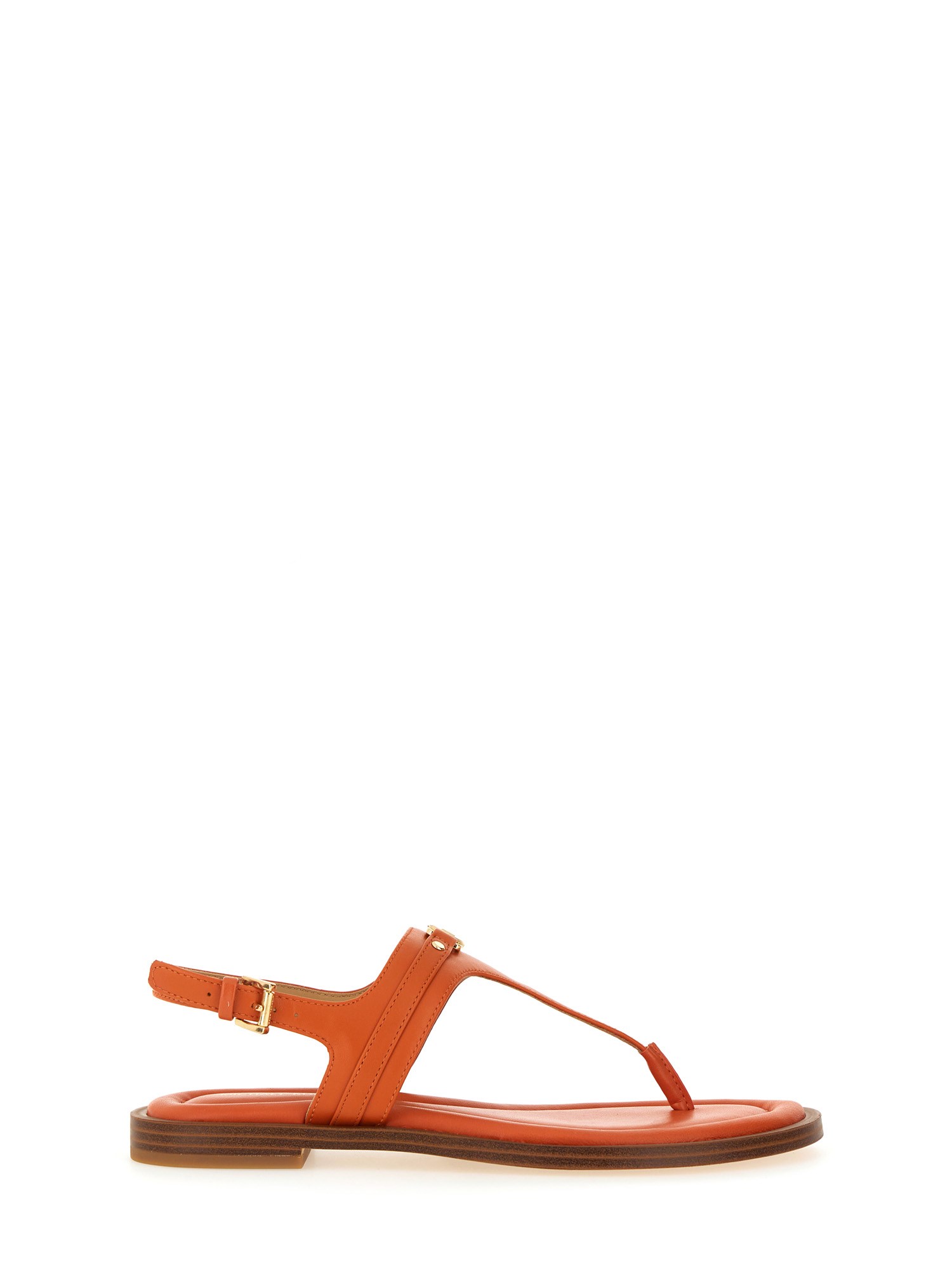 Michael Michael Kors Mandy T-strap Sandals In Orange