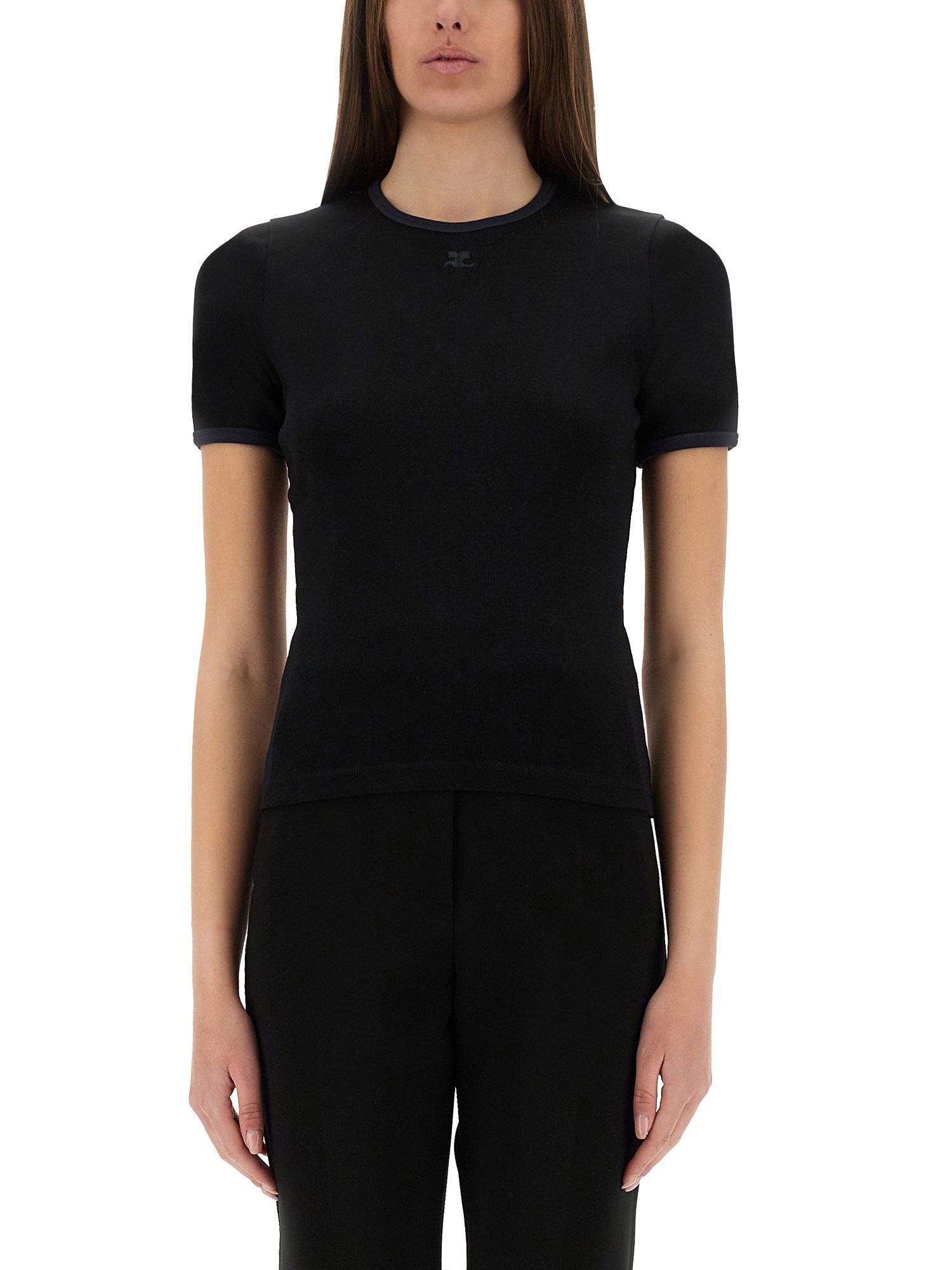 Heritage contrast" t-shirt - courreges - Modalova