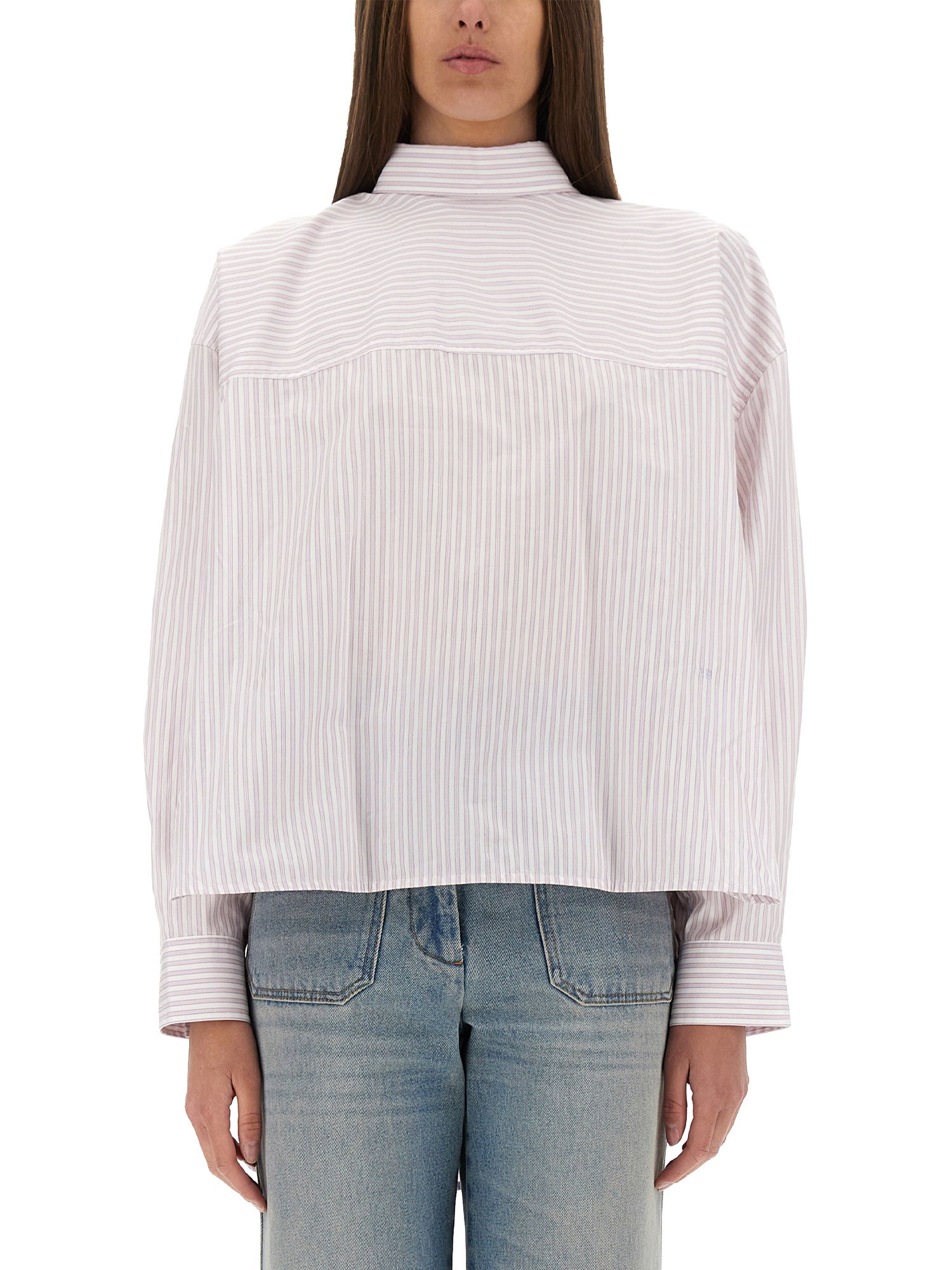 Shop Victoria Beckham Blouse With Knotted Collar