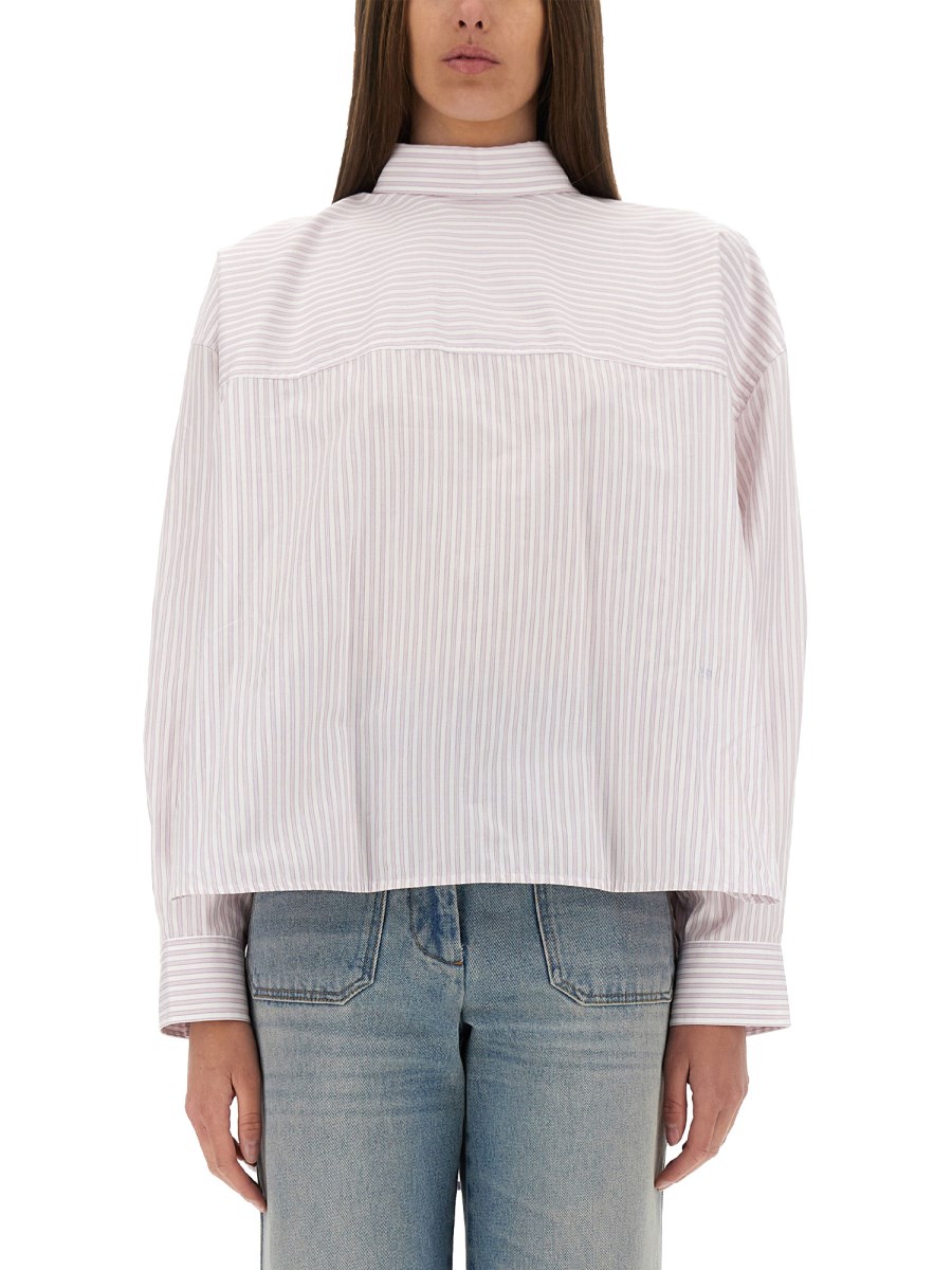 BLUSA CON COLLETTO ANNODABILE