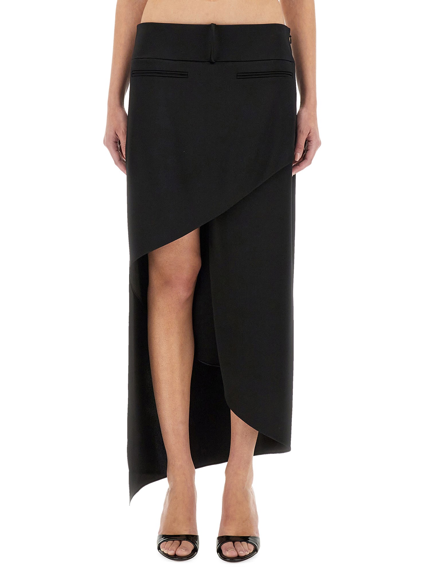Courrèges Courreges Black Polyester Blend Skirt In Black