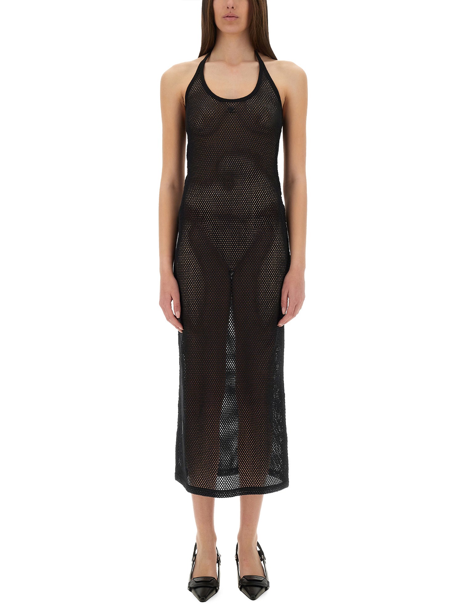 Shop Courrèges "holistic" Long Dress In Black