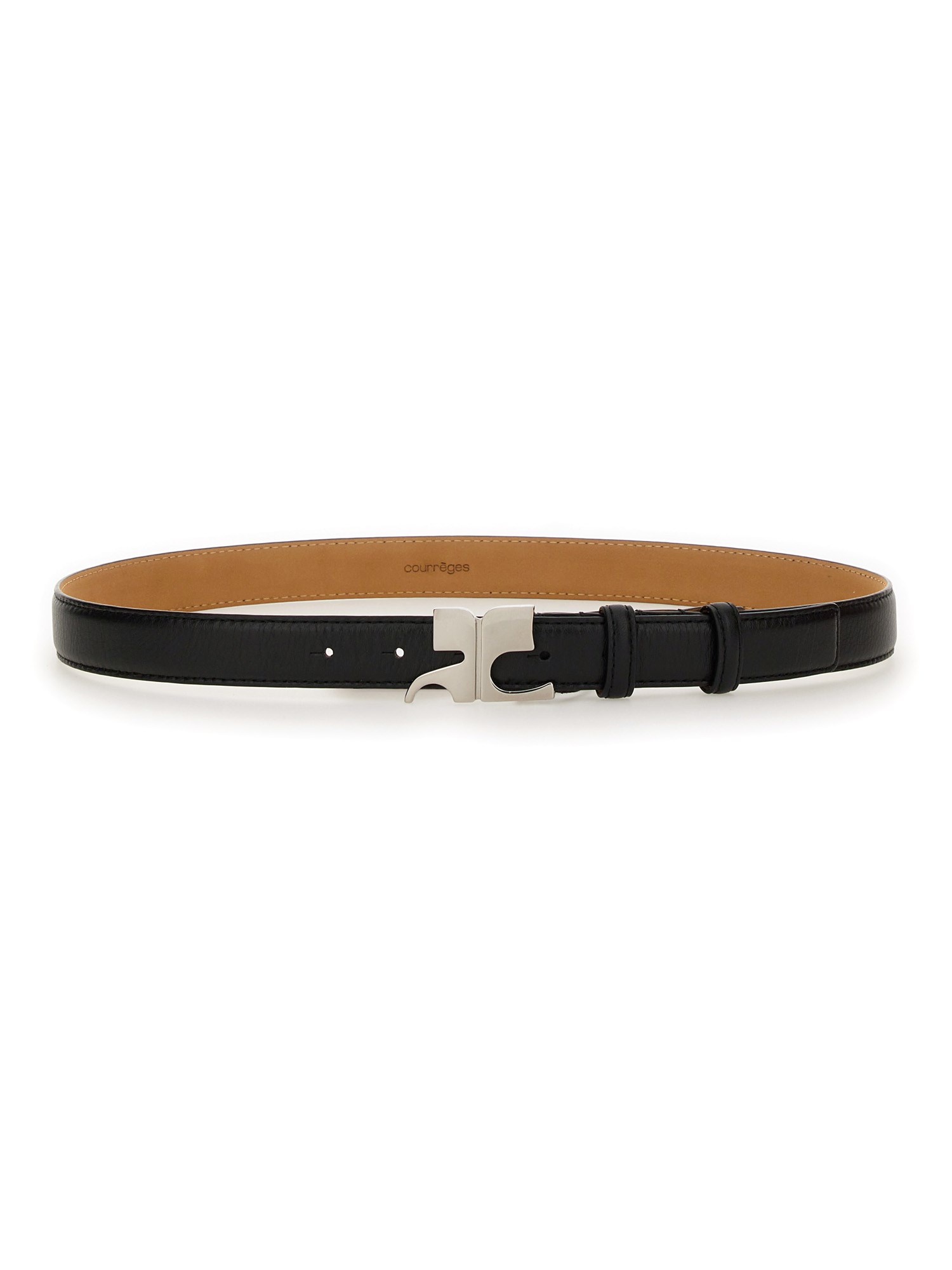 Shop Courrèges "ac" Belt In Black