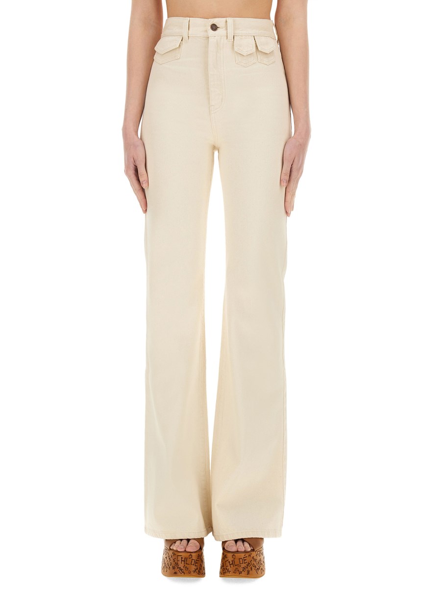 JEANS FLARE A VITA ALTA